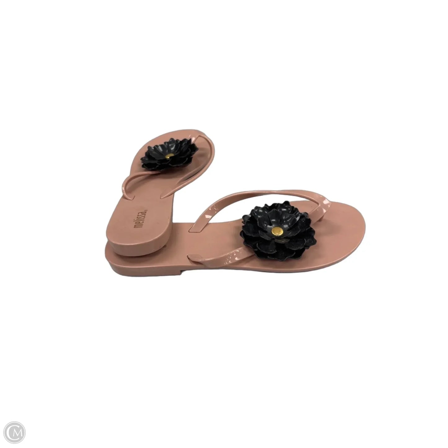 Sandals Flip Flops By Cme In Black & Pink, Size: 8
