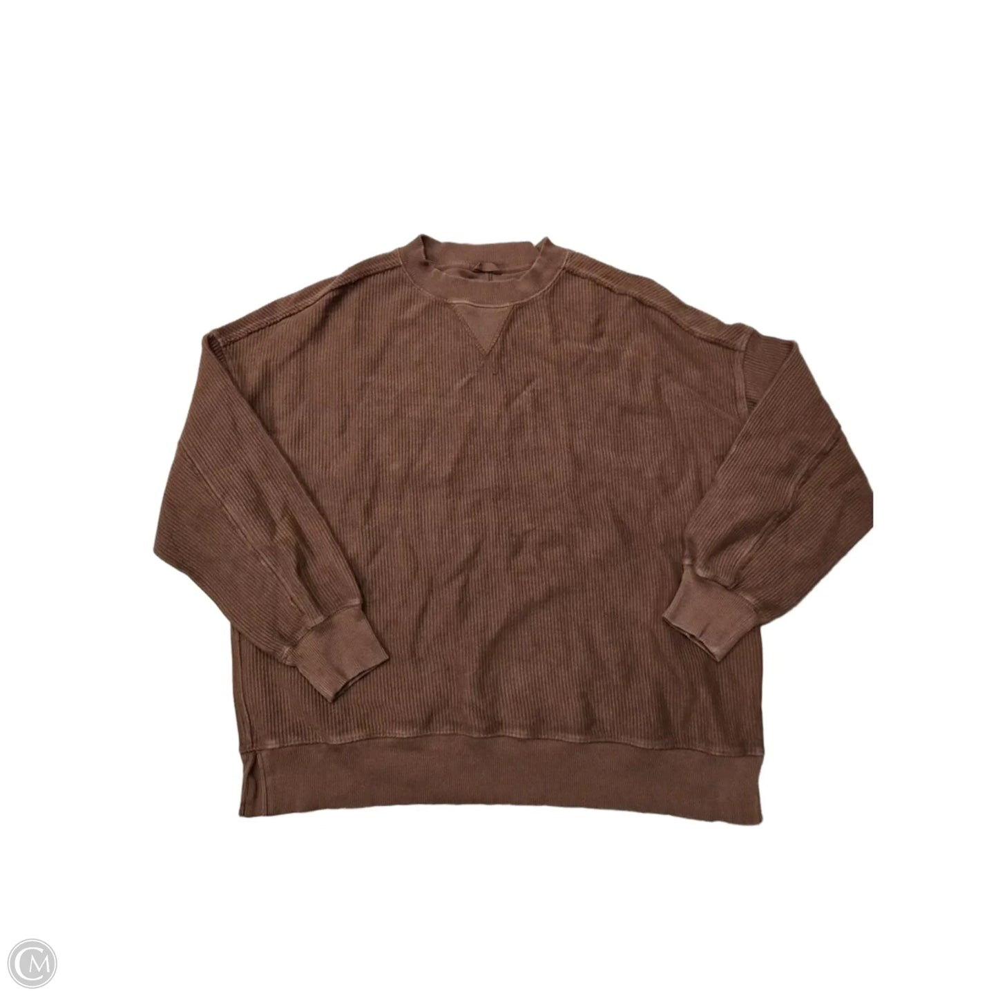 Top Long Sleeve By Aerie In Brown, Size: M