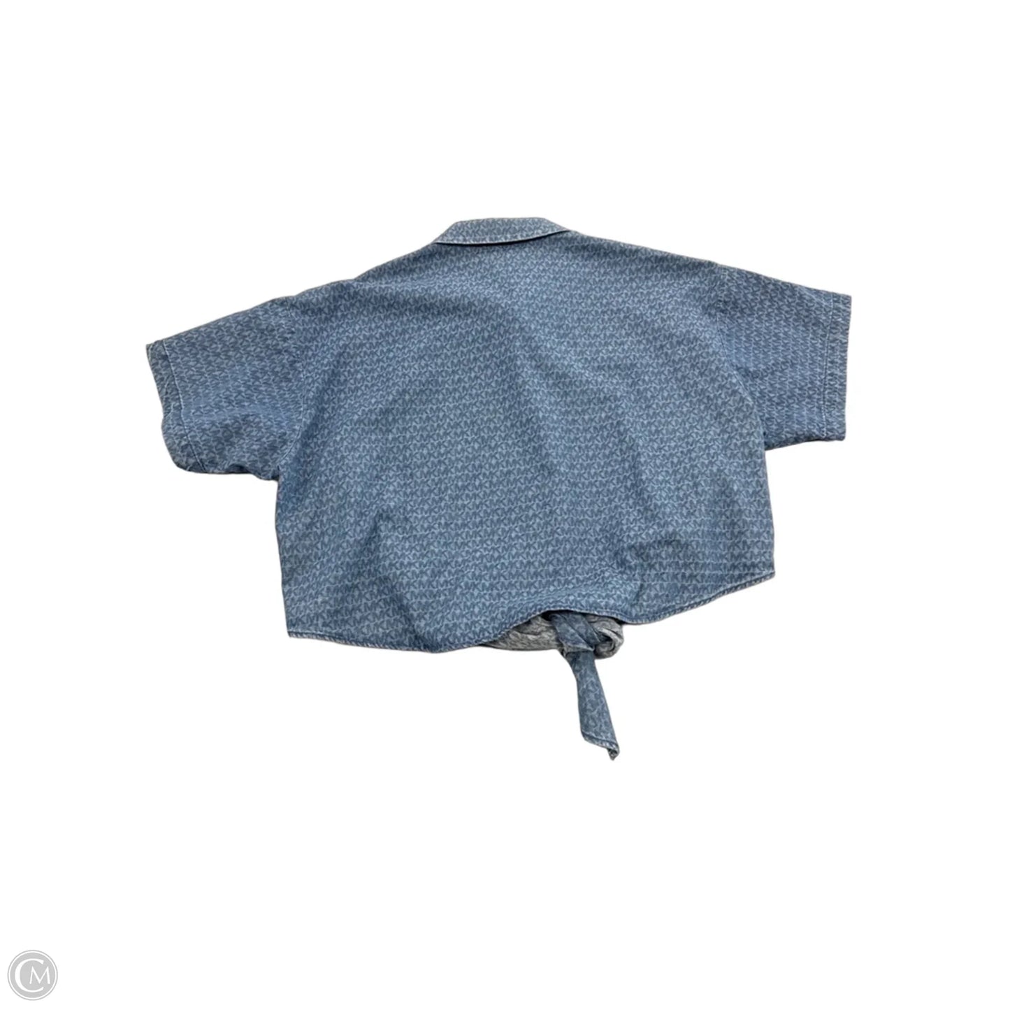 Top Short Sleeve By Michael By Michael Kors In Blue Denim, Size: Xl