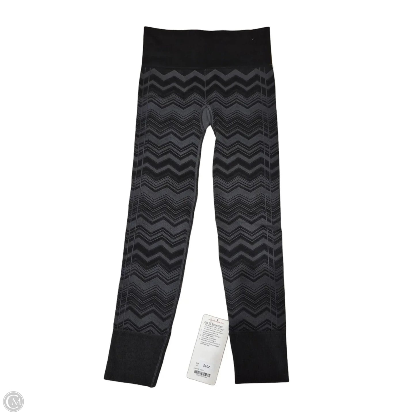 Pants Leggings By Lululemon In Black & Grey, Size: 4