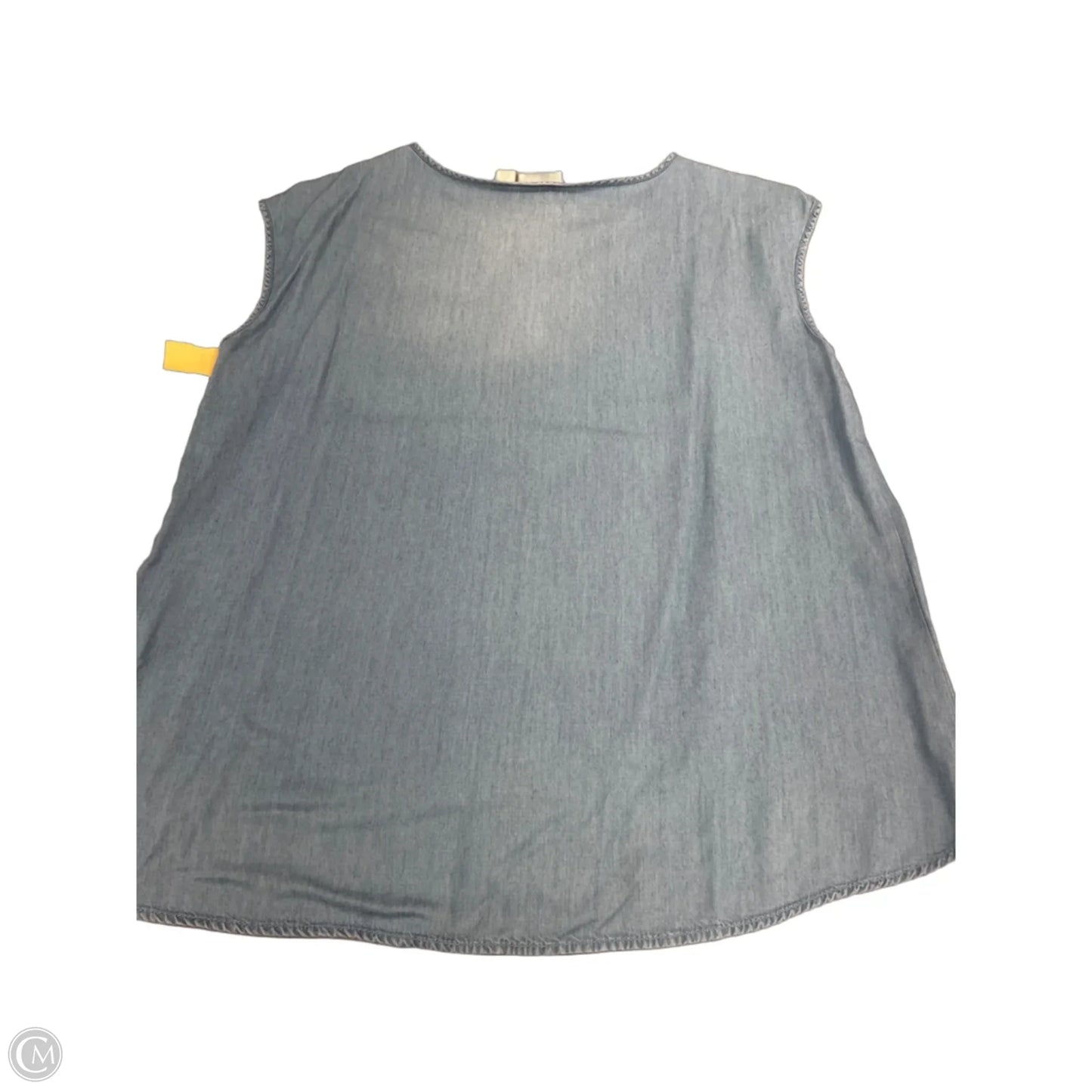 Top Sleeveless By Chicos In Blue, Size: L