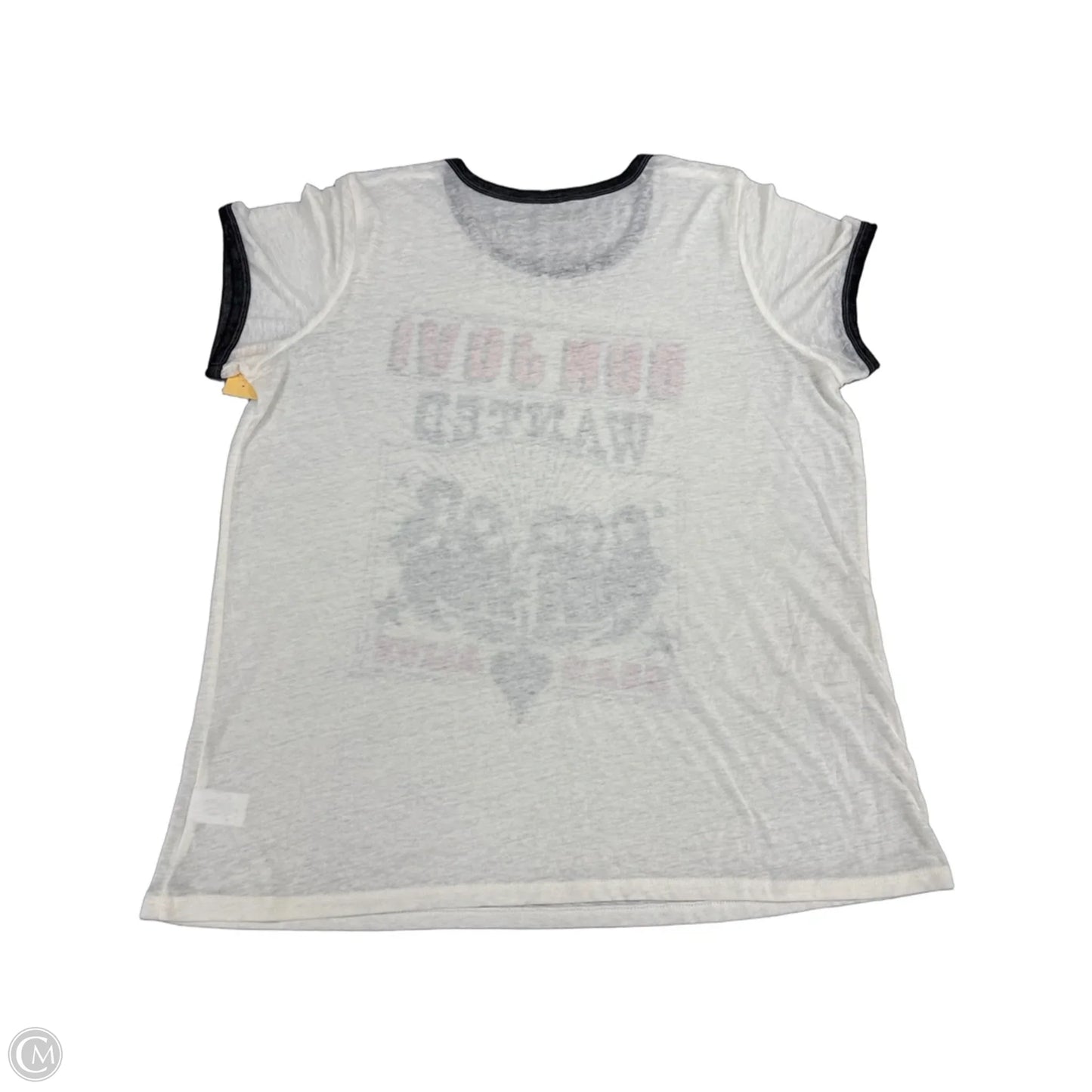 Top Short Sleeve By Cme In White, Size: 1x
