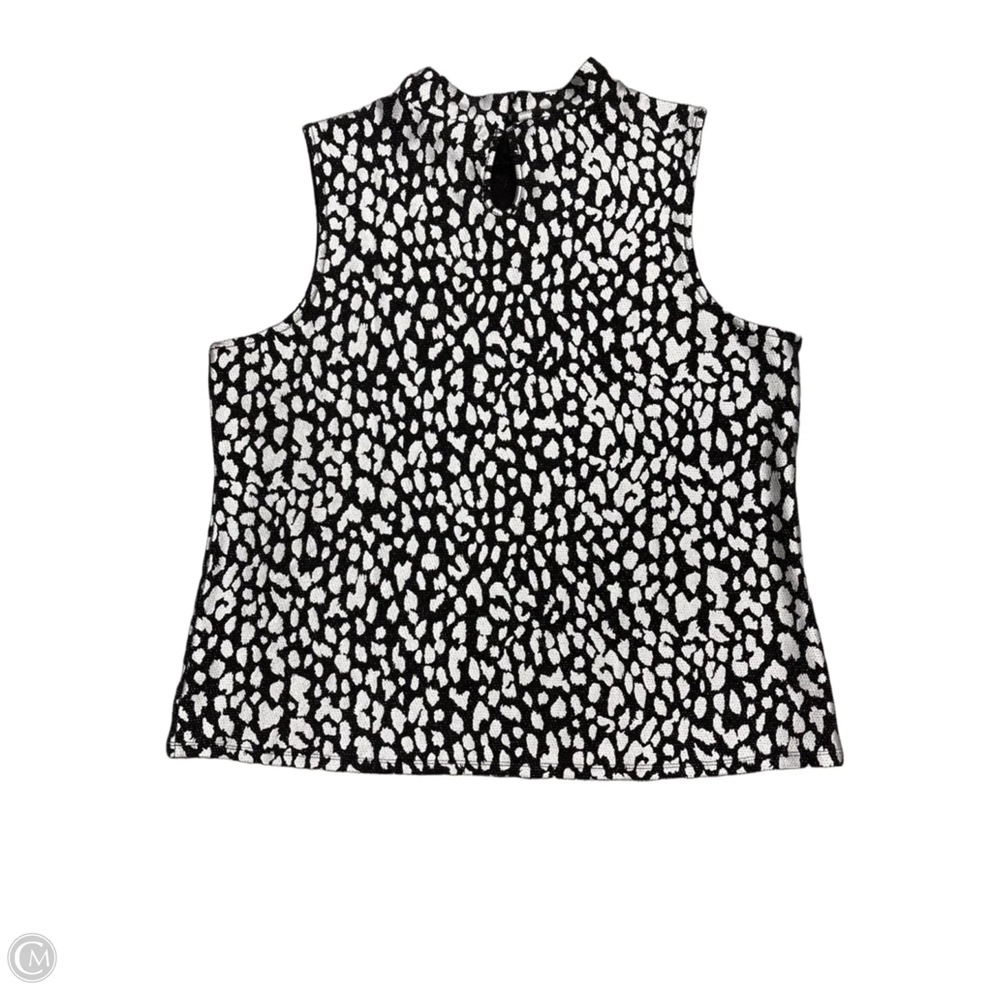 Top Sleeveless By By Design In Black & Silver, Size: 2x