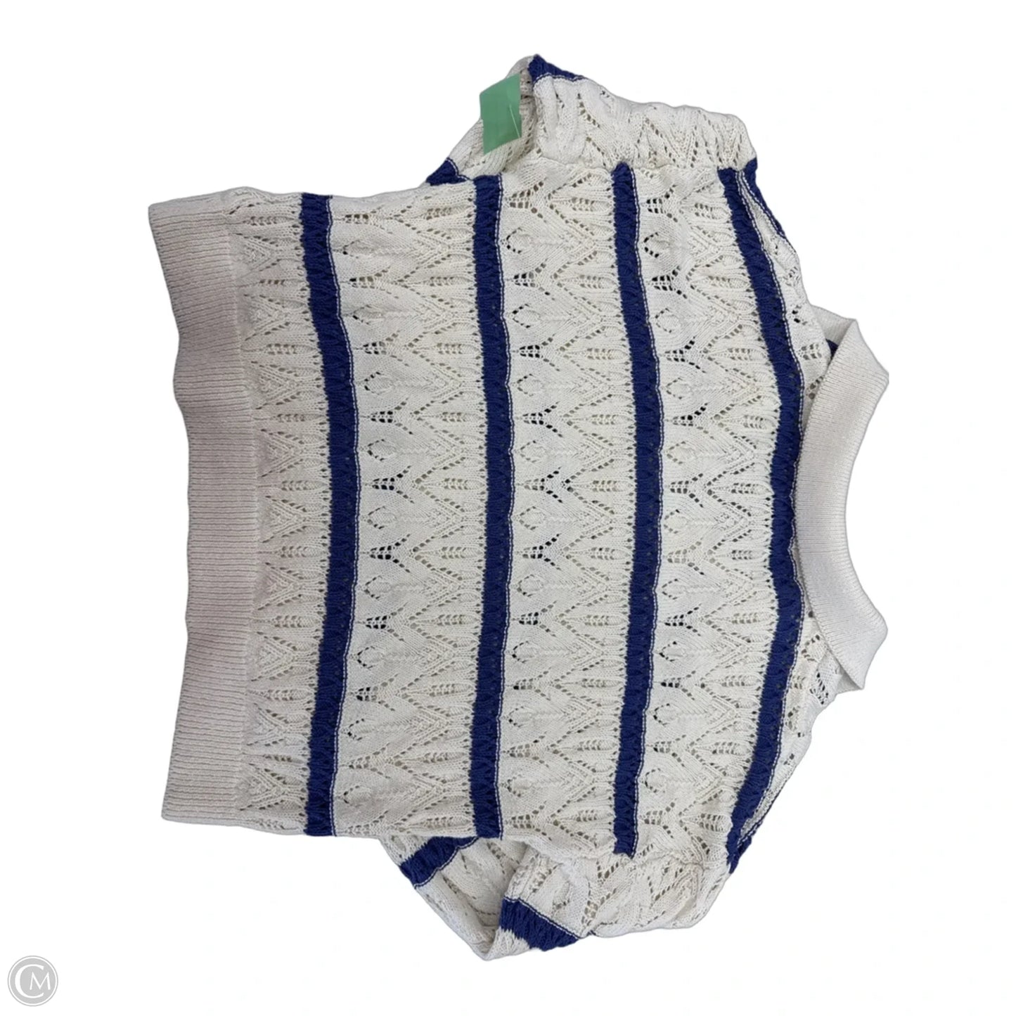 Sweater By Universal Thread In Blue & Cream, Size: L