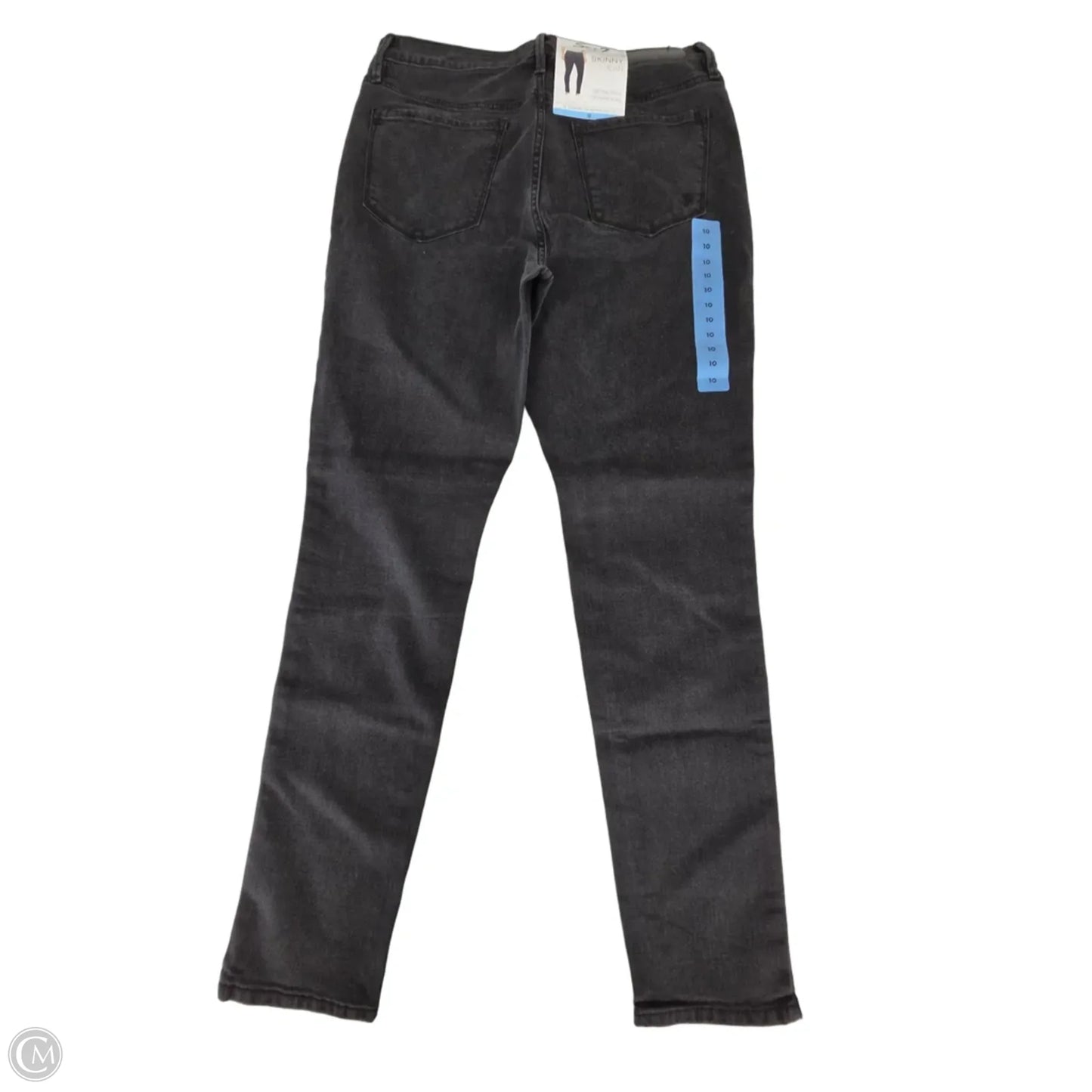 Jeans Skinny By Seven 7 In Black Denim, Size: 10