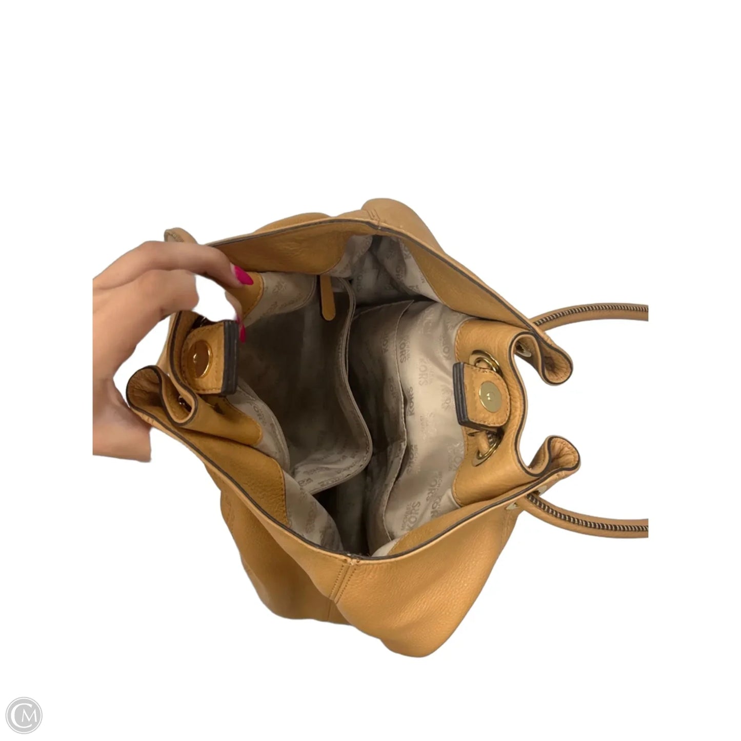 Handbag Leather By Michael By Michael Kors, Size: Medium