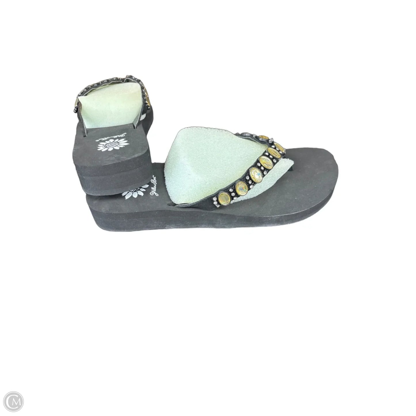 Sandals Flip Flops By Yellow Box In Black, Size: 7.5