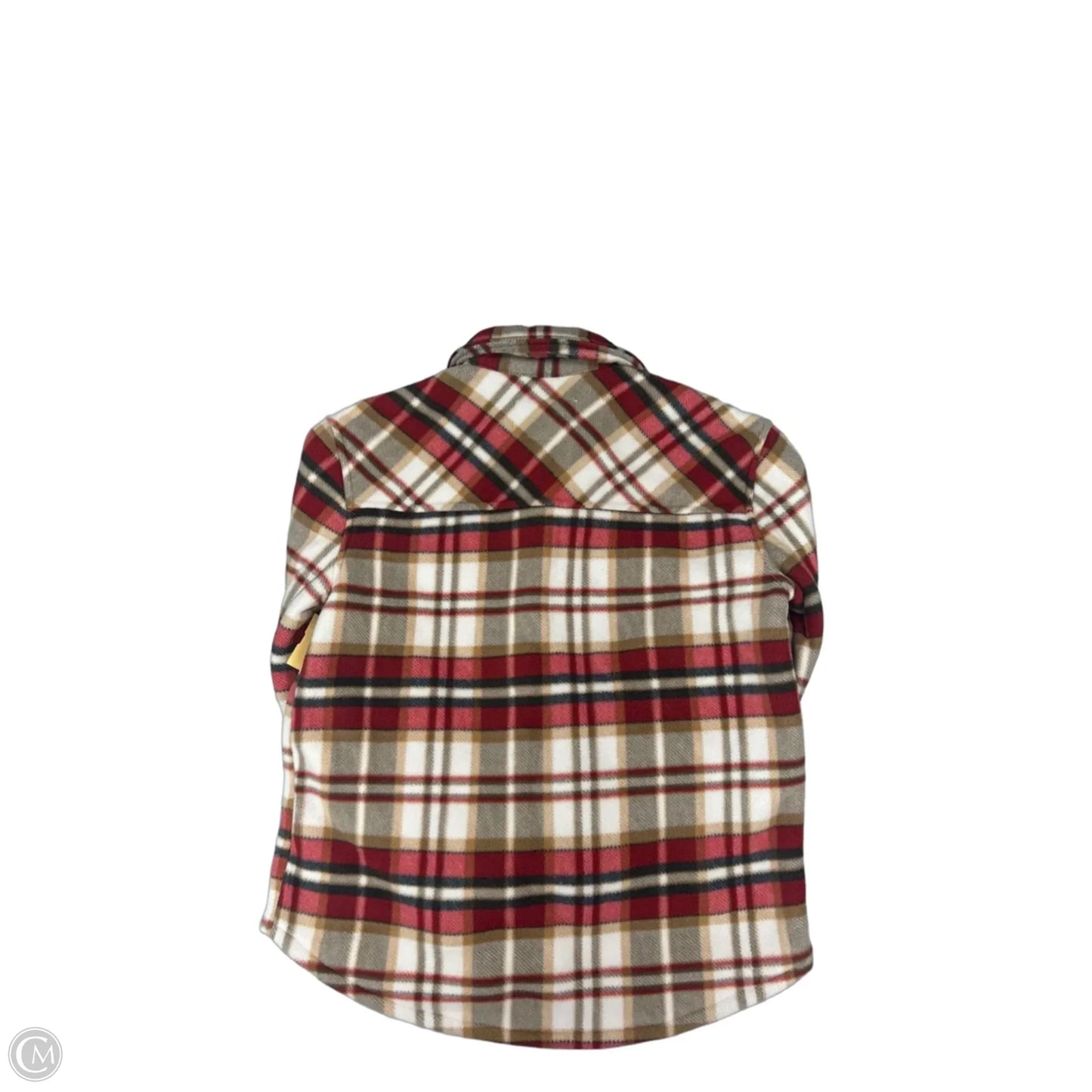 Jacket Shirt By Sage In Plaid Pattern, Size: S