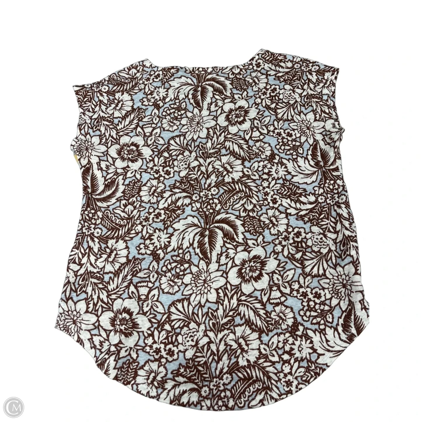 Top Short Sleeve By Rachel Zoe In Blue & Brown, Size: M