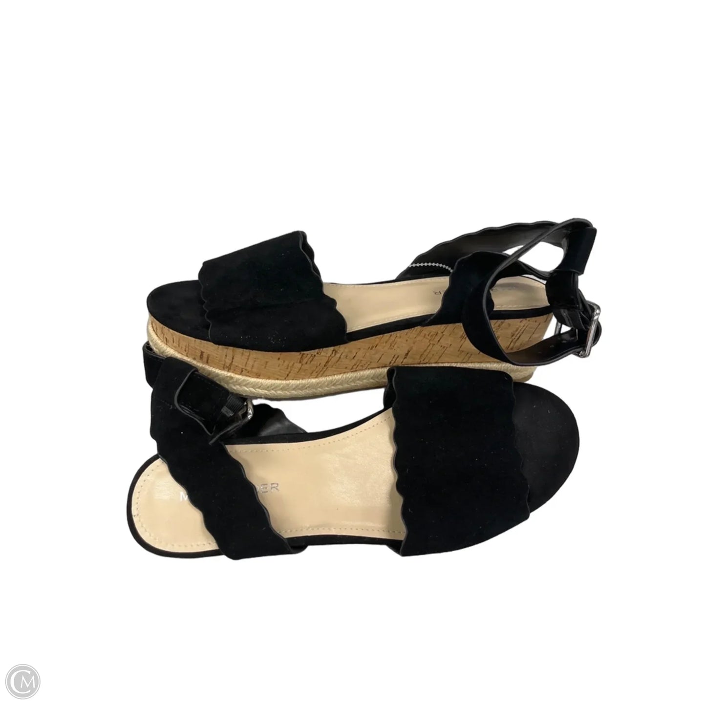 Sandals Heels Wedge By Marc Fisher In Black, Size: 8