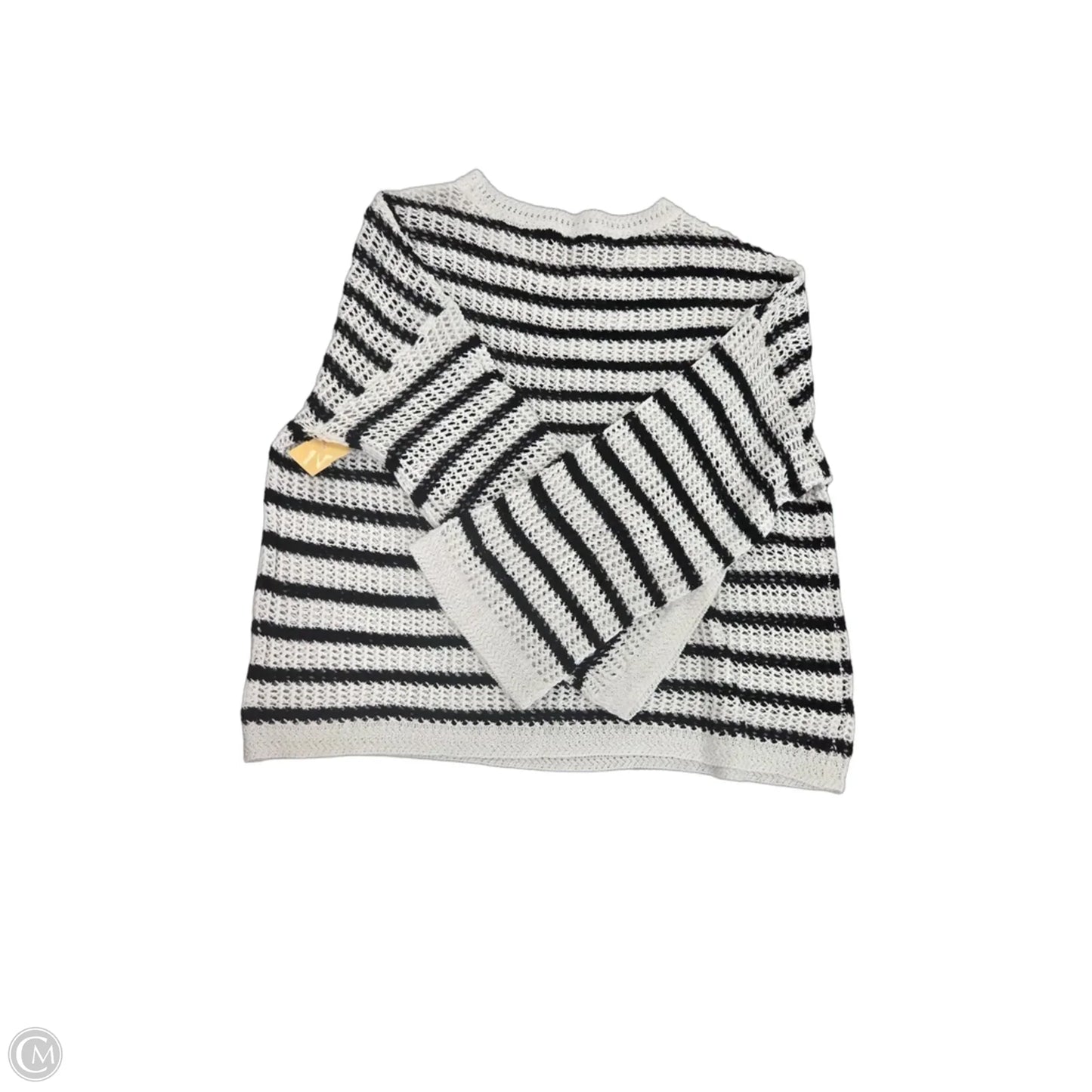 Top Long Sleeve By Yest In Black & White, Size: M