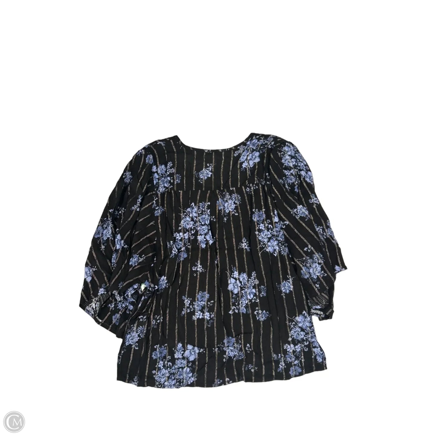 Top Short Sleeve By Maurices In Black & Blue, Size: Xs