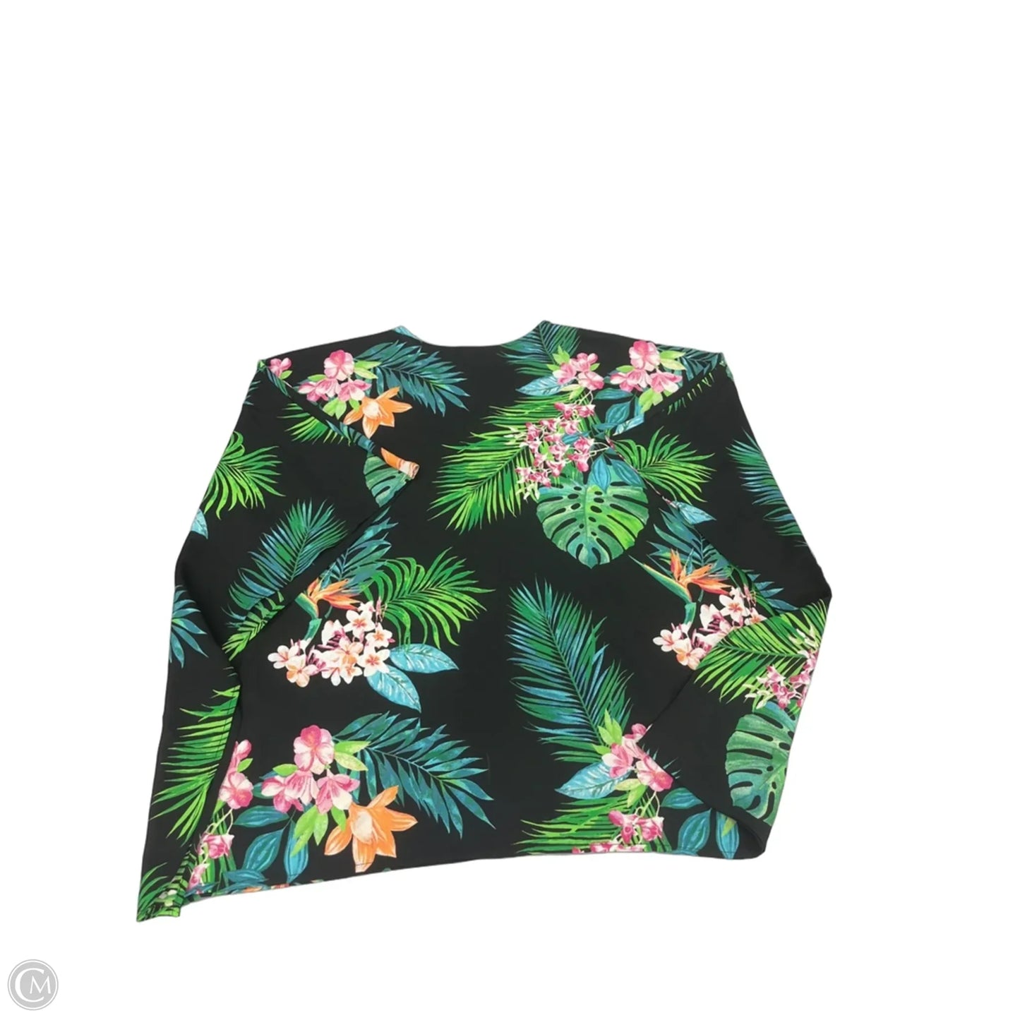 Top Short Sleeve By Belle By Kim Gravel In Tropical Print, Size: Xs