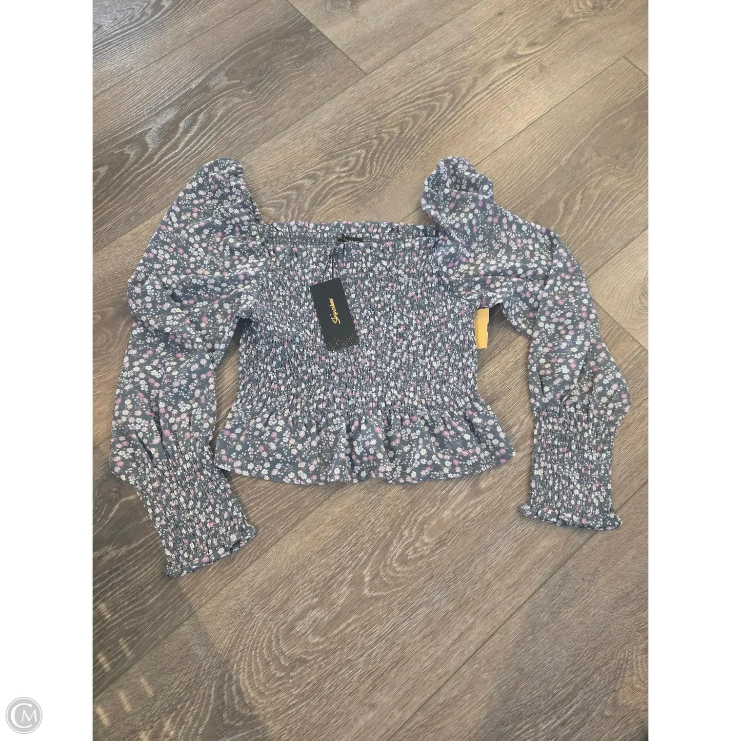 Top Long Sleeve By Shinestar In Floral Print, Size: M