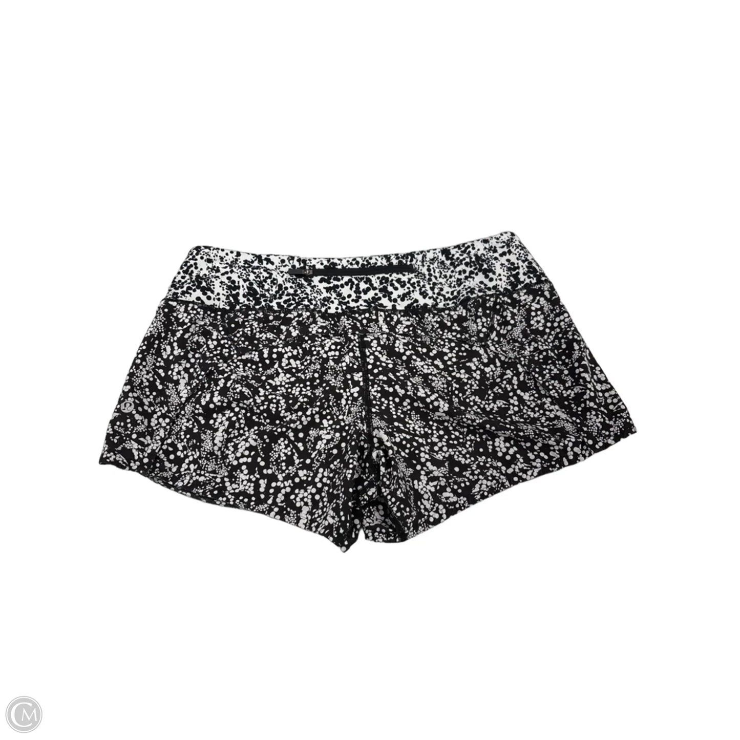 Athletic Shorts By Lululemon In Black & White, Size: 8