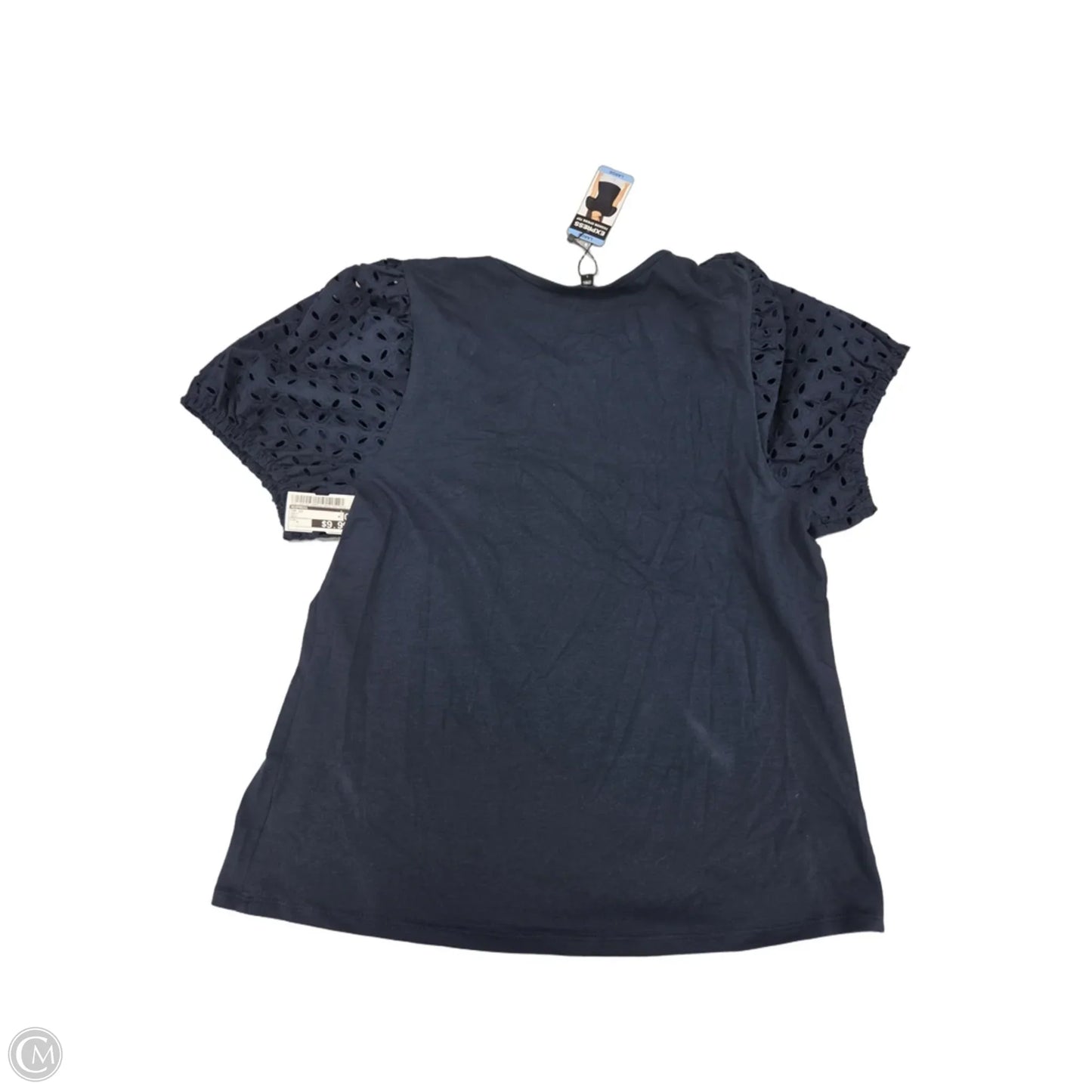 Top Short Sleeve By Express In Navy, Size: L