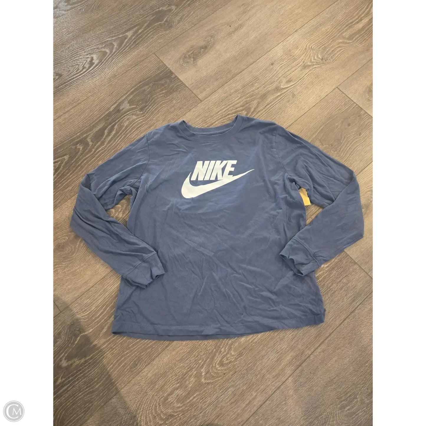 Top Long Sleeve By Nike In Blue, Size: L