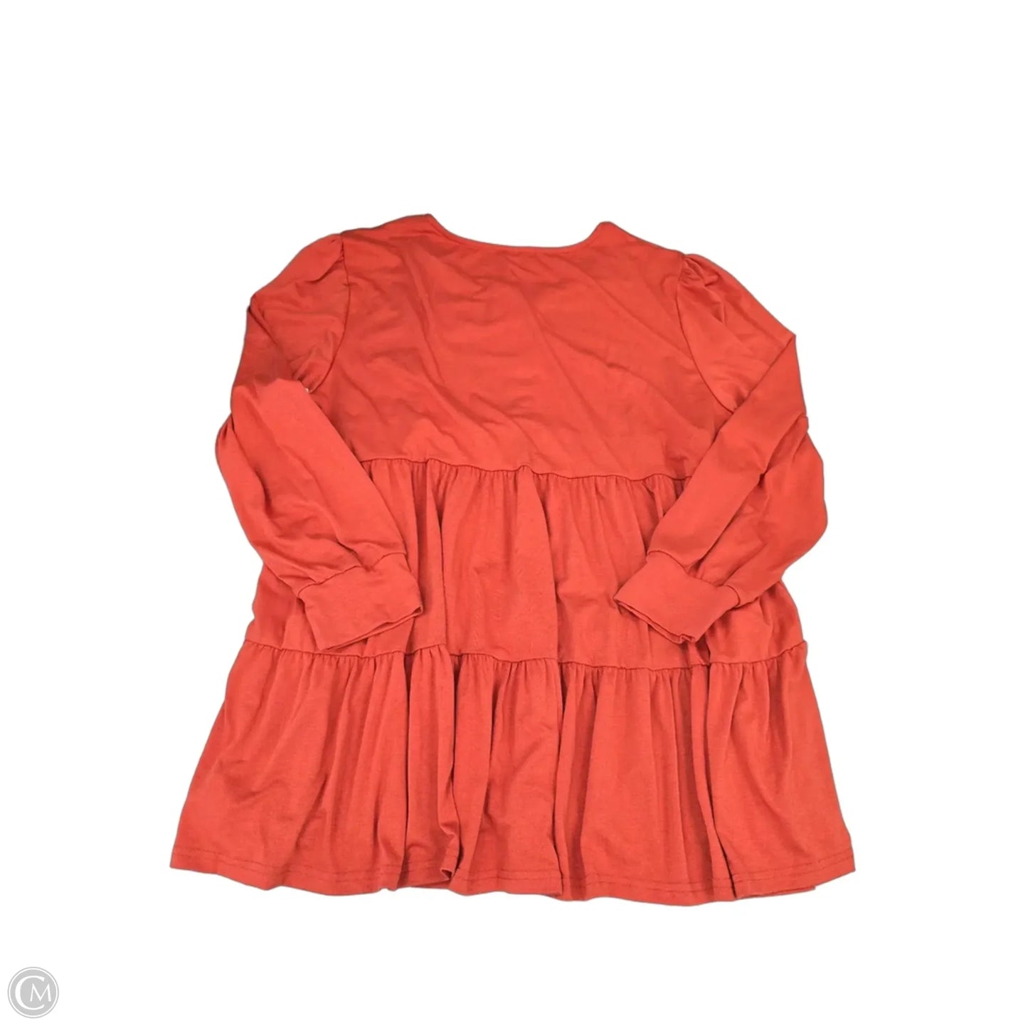 Top Long Sleeve By Agnes Orinda In Orange, Size: 3x