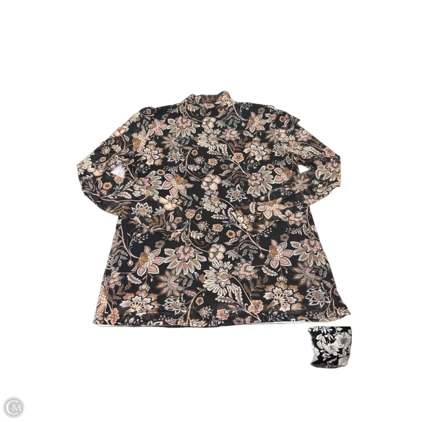 Top Long Sleeve By Jane And Delancey In Floral Print, Size: L