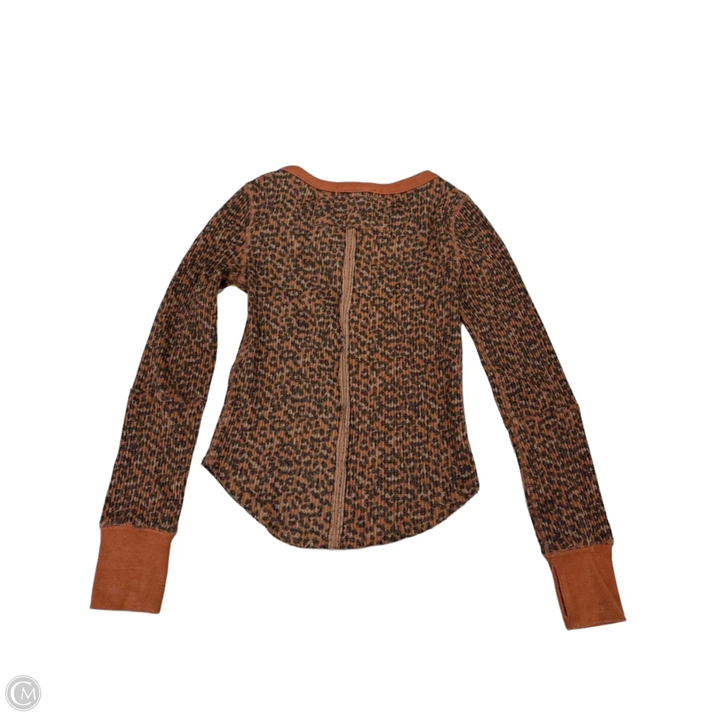Top Long Sleeve By We The Free In Animal Print, Size: Xs