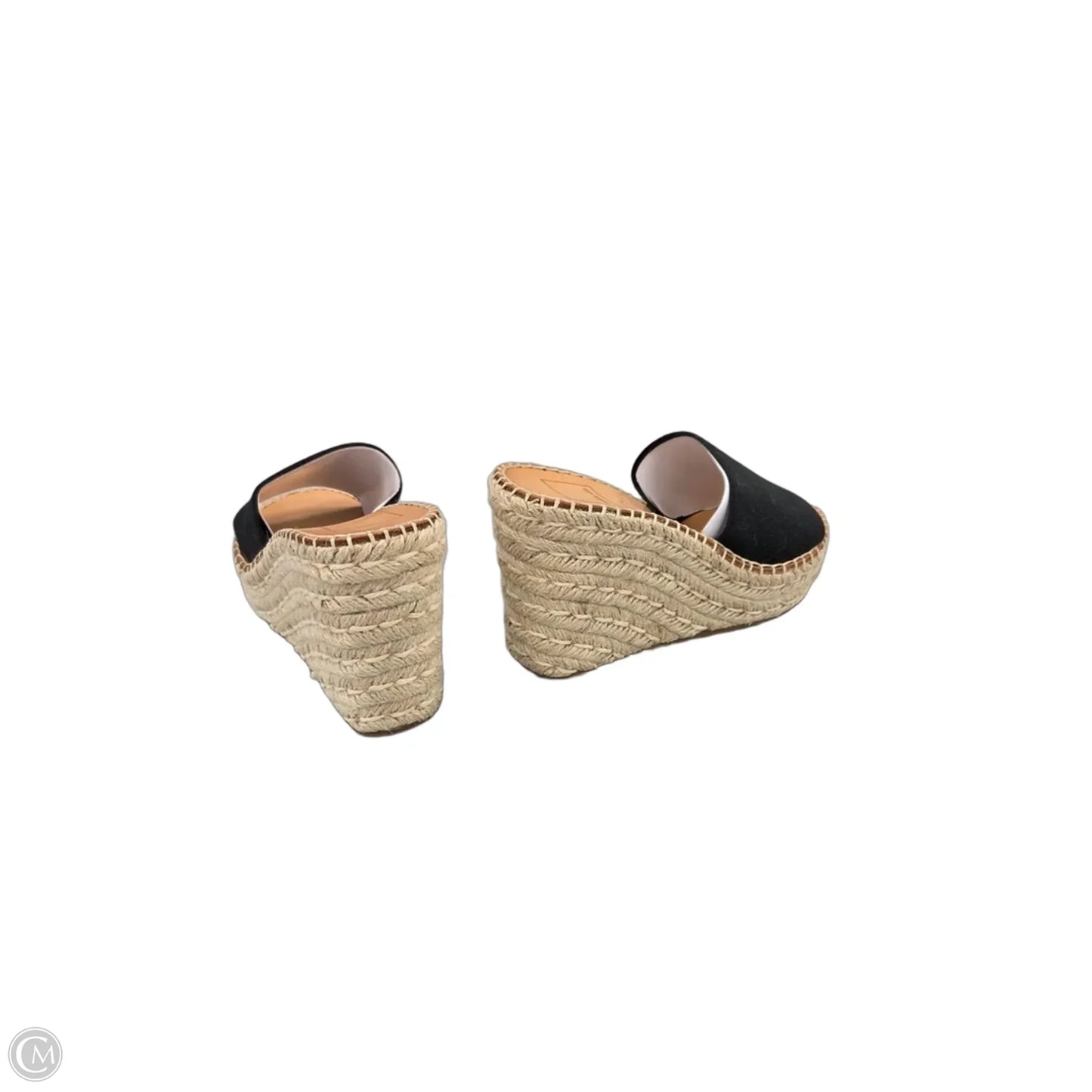 Sandals Heels Wedge By Dolce Vita In Black & Cream, Size: 6.5