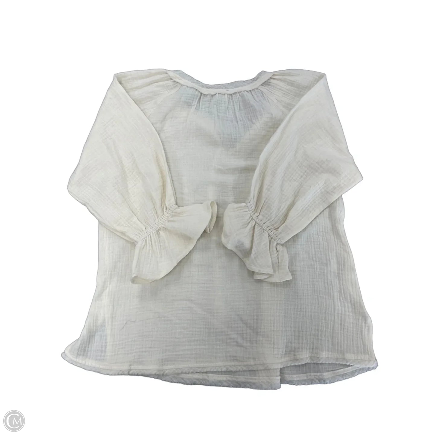 Top 3/4 Sleeve By Multiples In Cream, Size: S