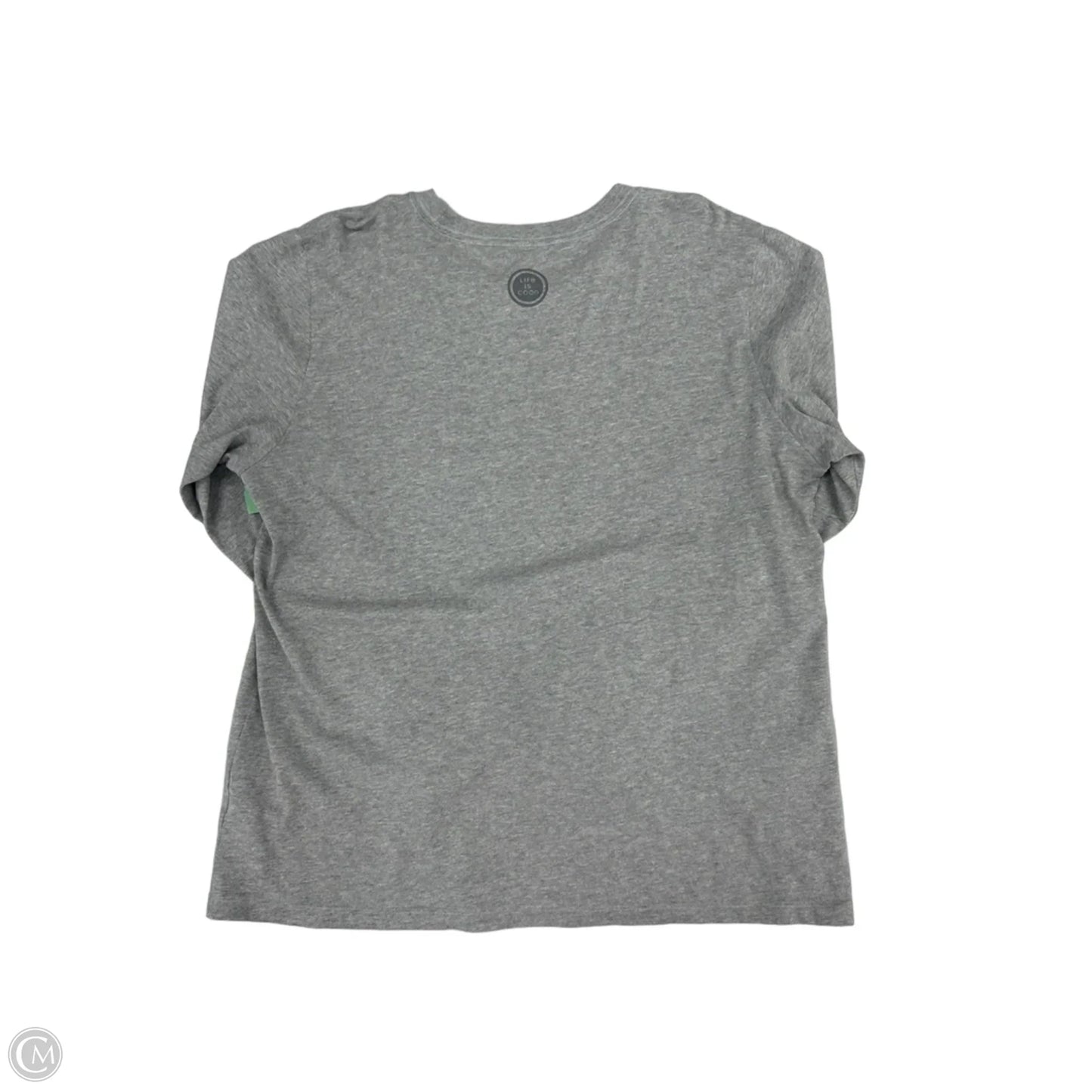 Top Long Sleeve By Life Is Good In Grey, Size: Xl