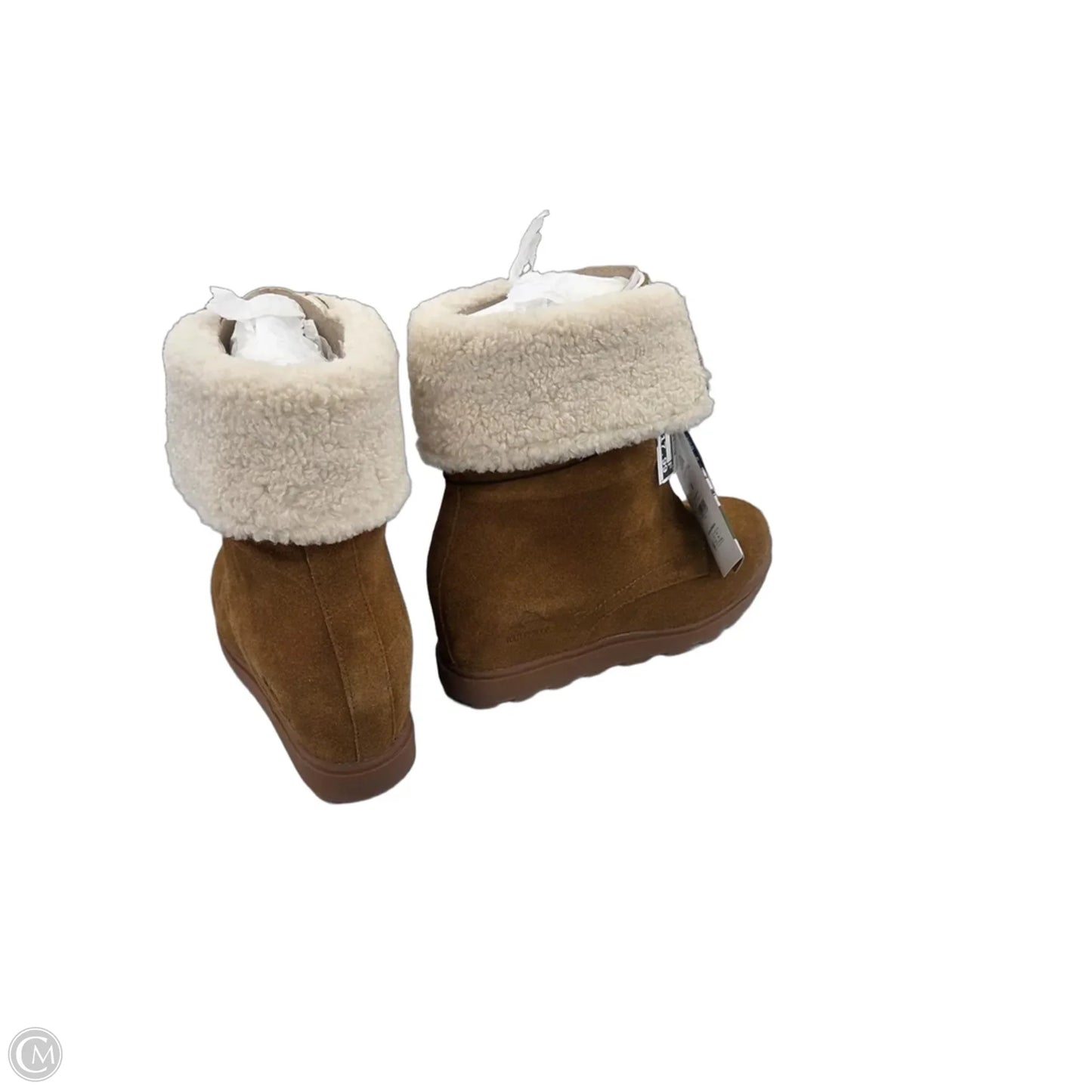 Boots Ankle Heels By Cme In Tan, Size: 8