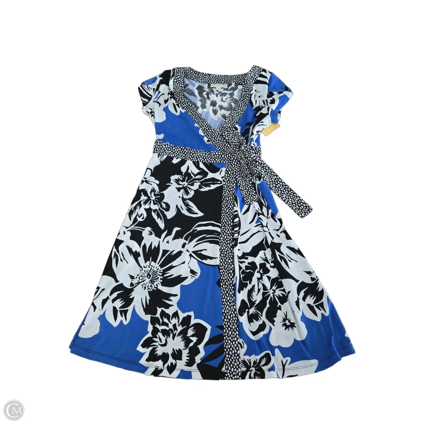 Dress Casual Short By Dana Buchman In Black & Blue, Size: S