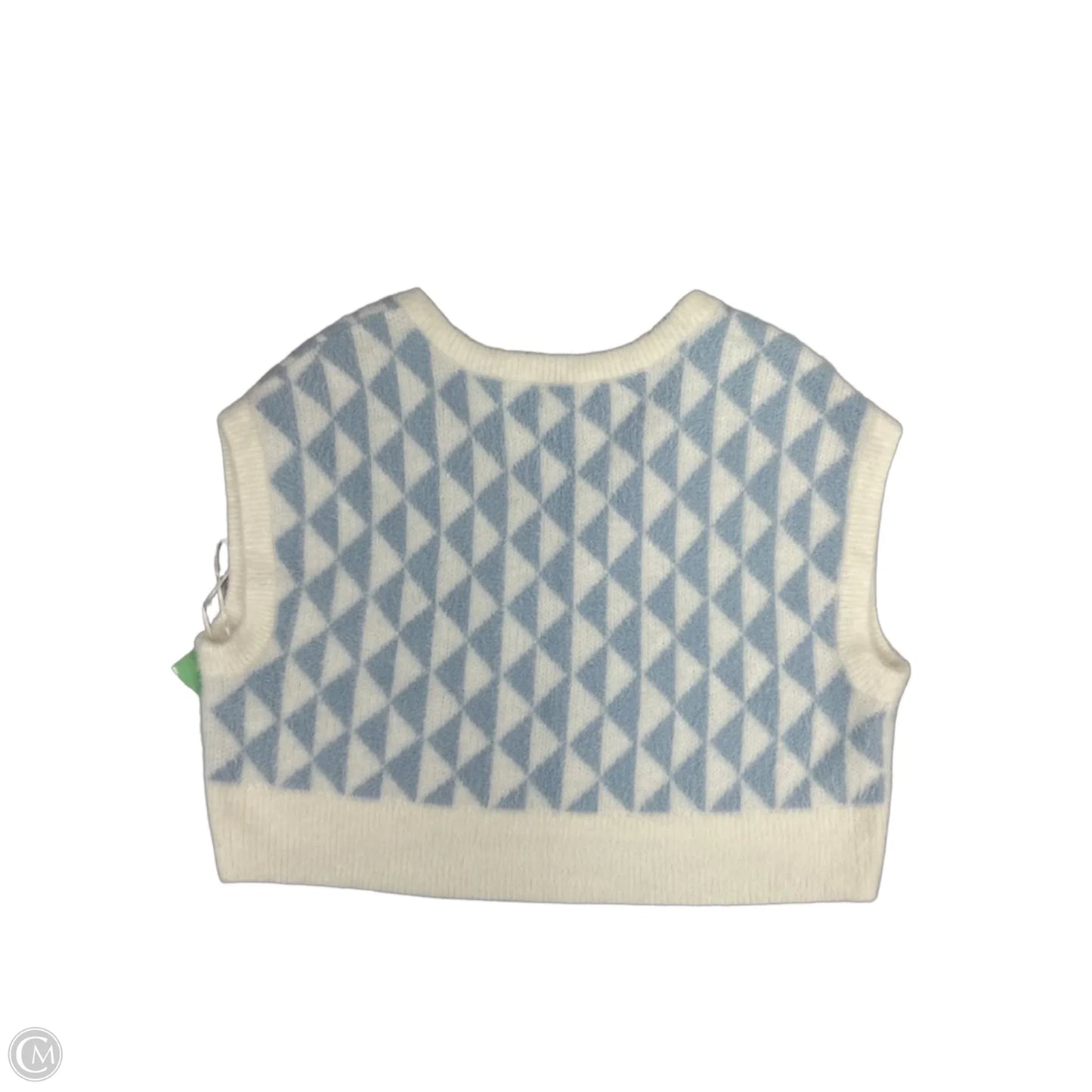 Vest Sweater By Kendall + Kylie In Blue & White, Size: S
