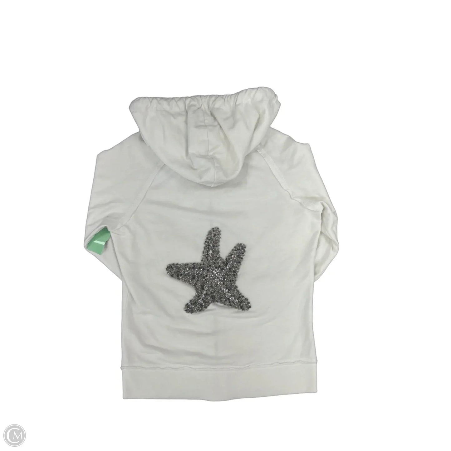 Sweatshirt Hoodie By Cmb In White, Size: M