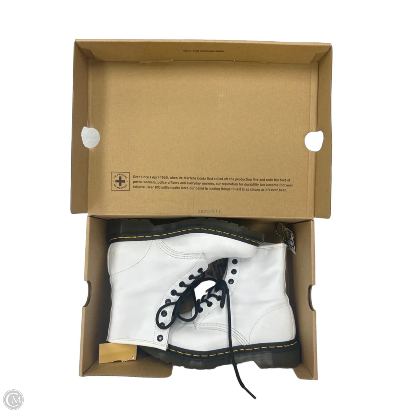 Boots Mid-calf Flats By Dr Martens In White, Size: 7