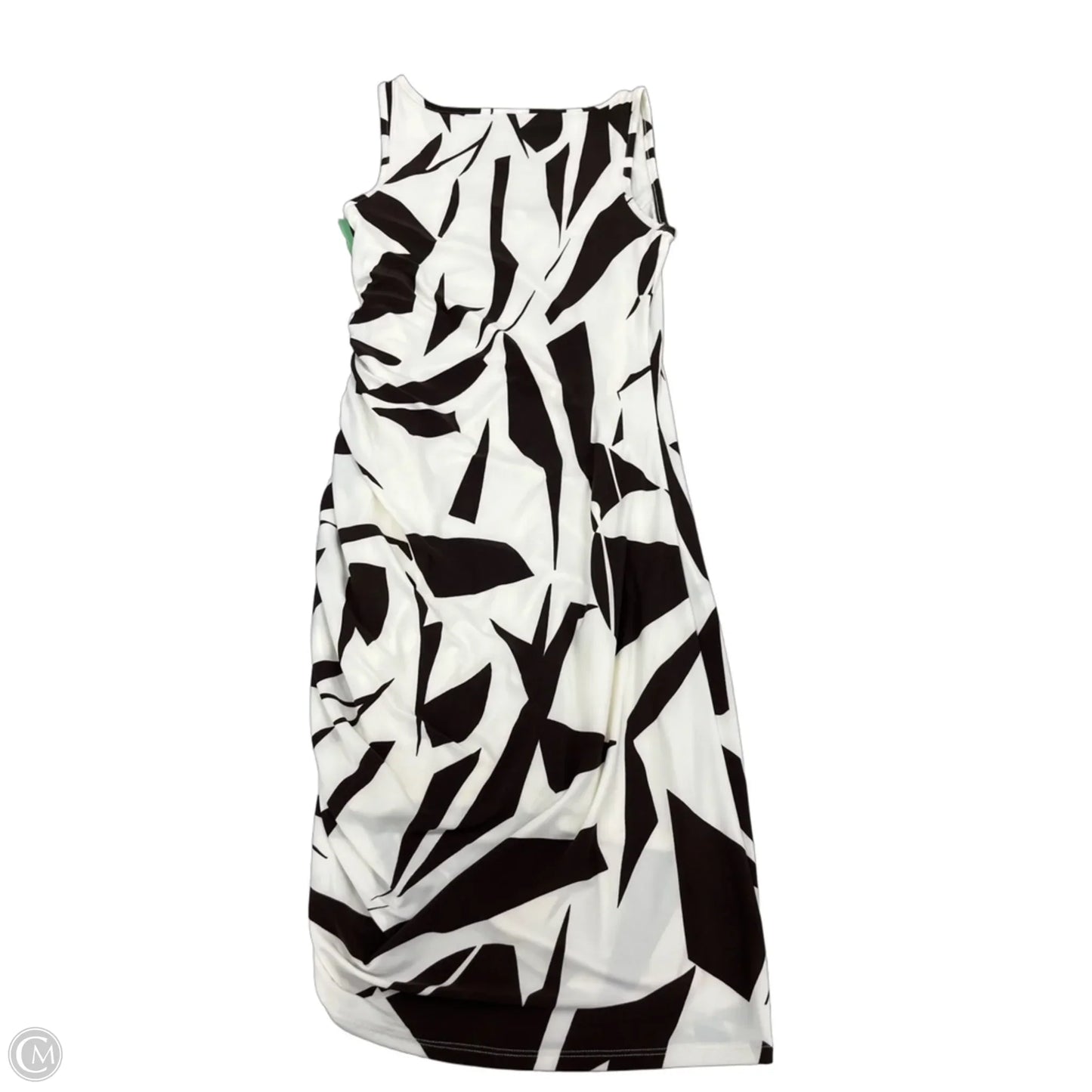 Dress Casual Midi By Express In Brown & White, Size: Xs