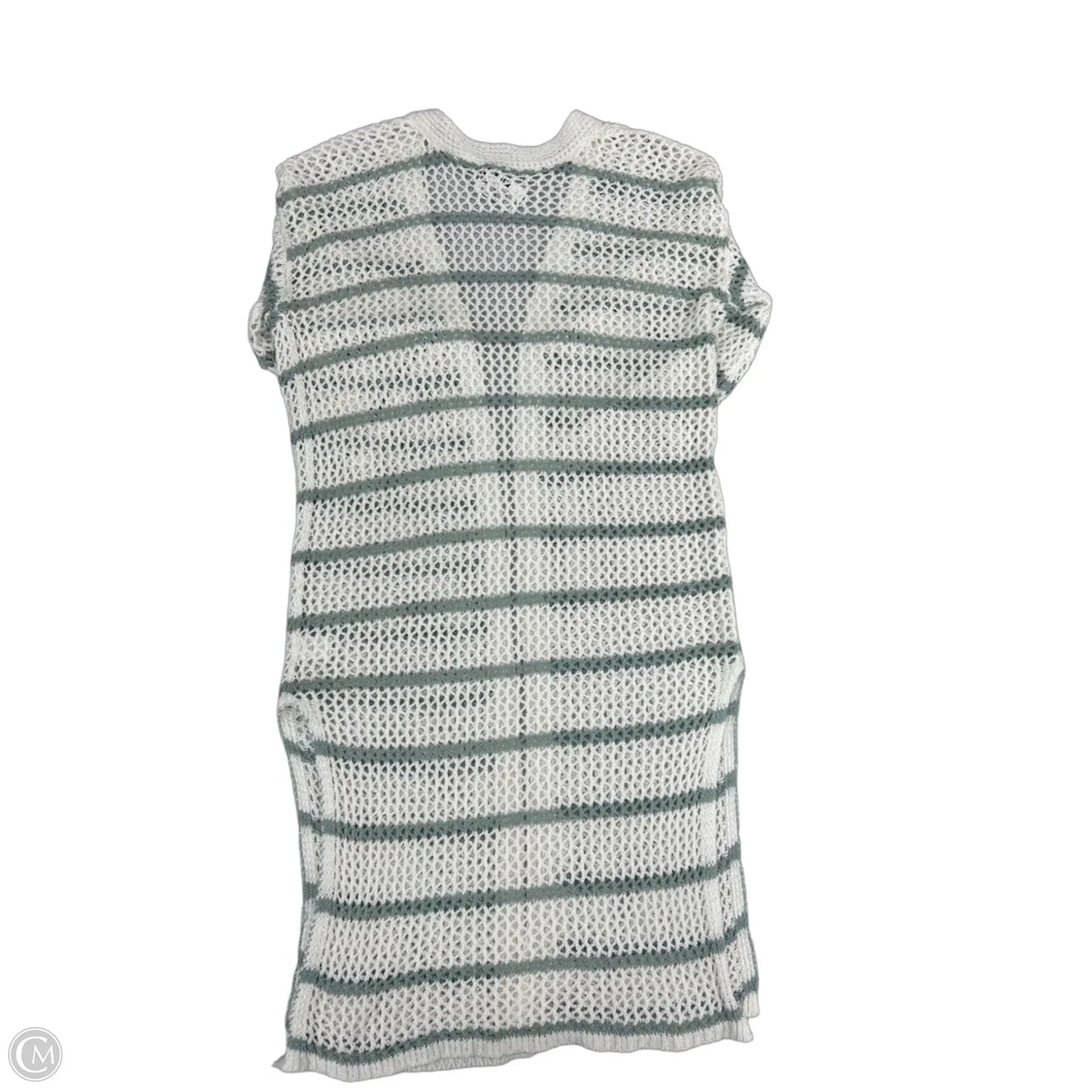 Sweater Cardigan By Ee Some In Cream & Green, Size: S