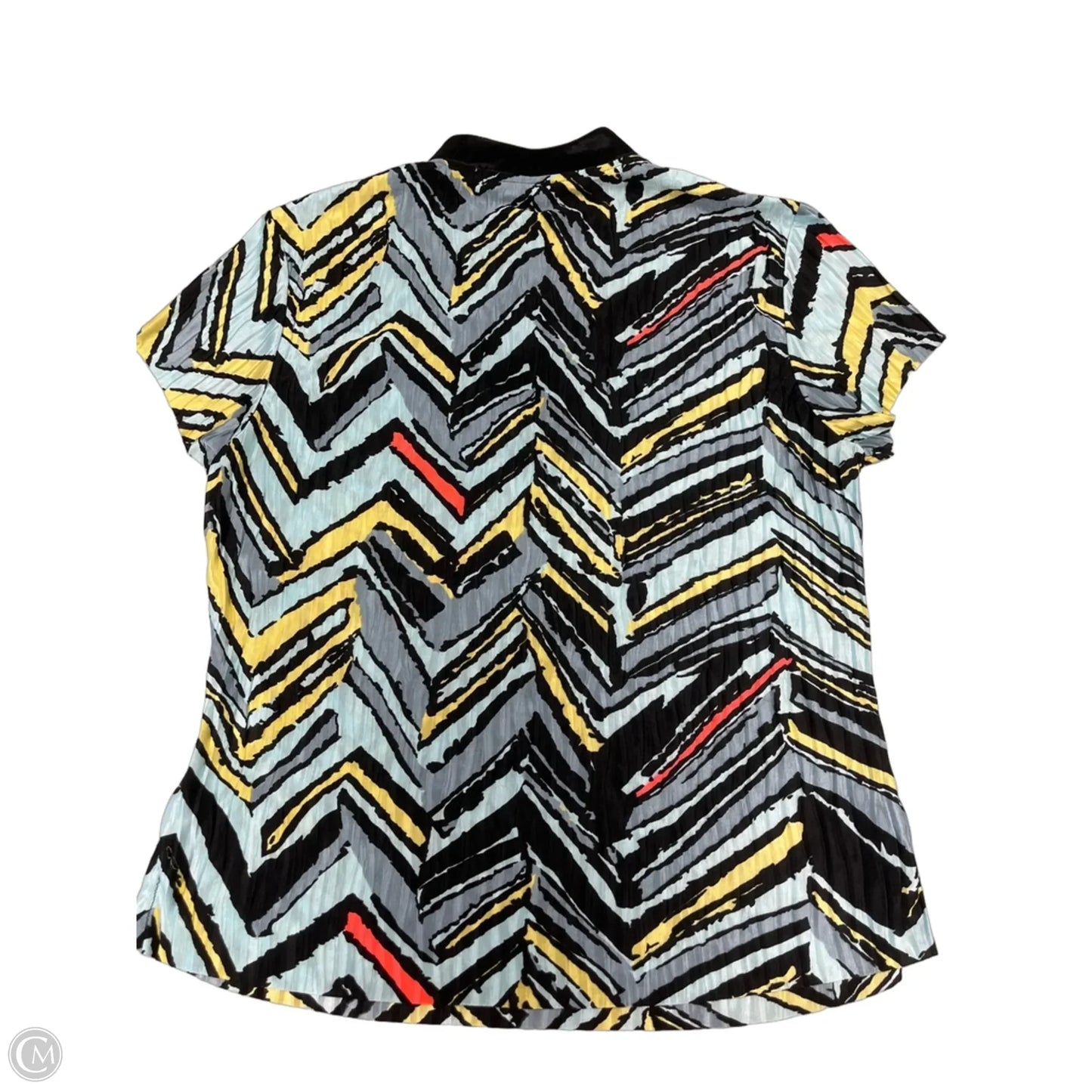 Top Short Sleeve By Jamie Sadock In Black & Blue, Size: L