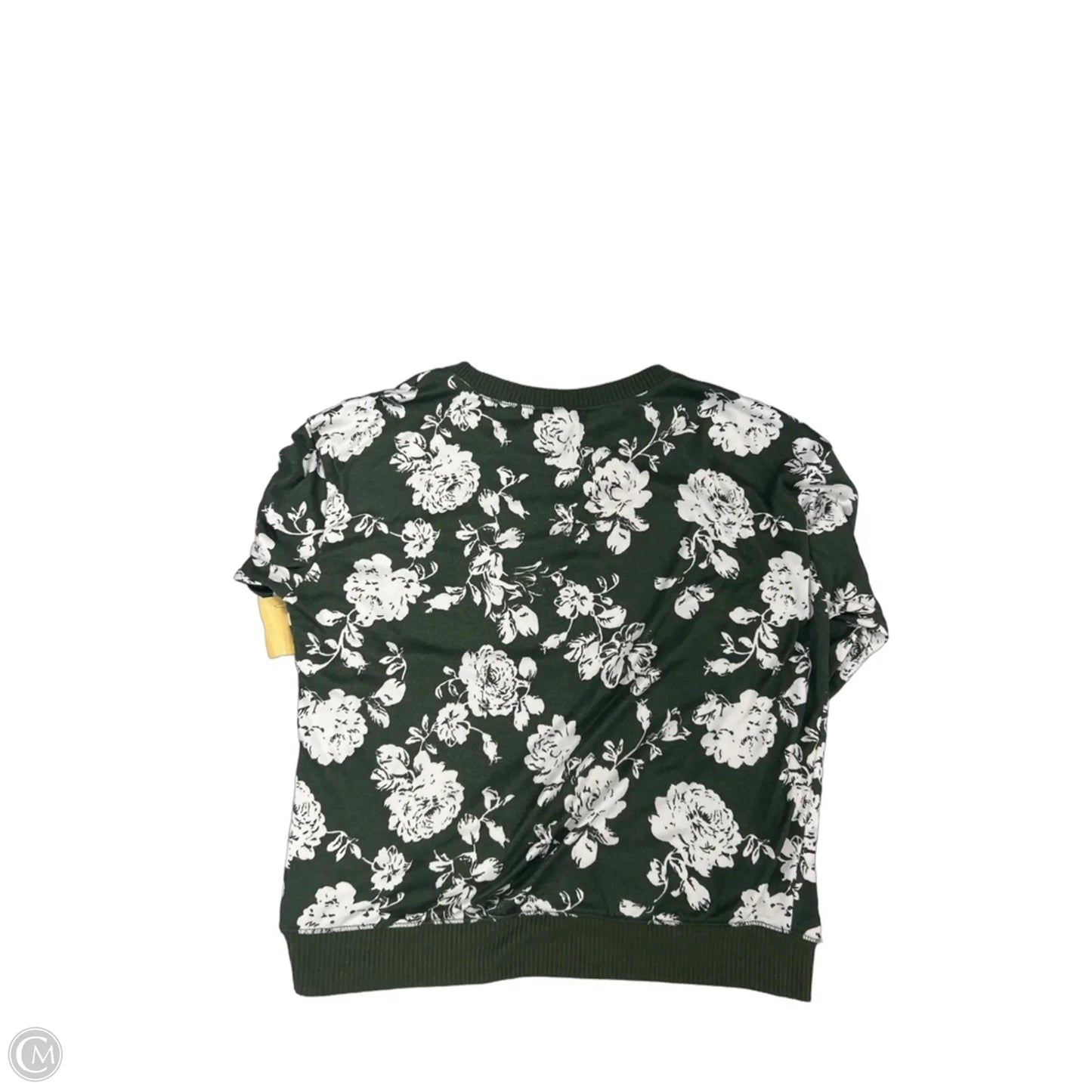 Top Long Sleeve By Cme In Green & White, Size: L