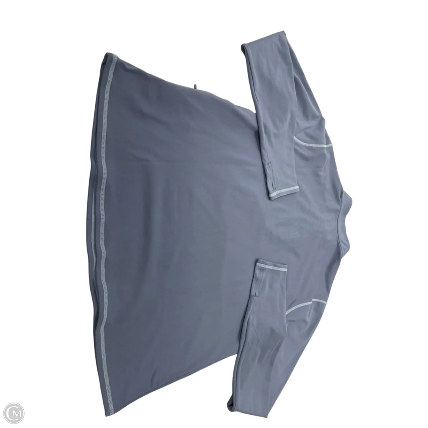 Athletic Top Long Sleeve Collar By Soybu In Blue, Size: M