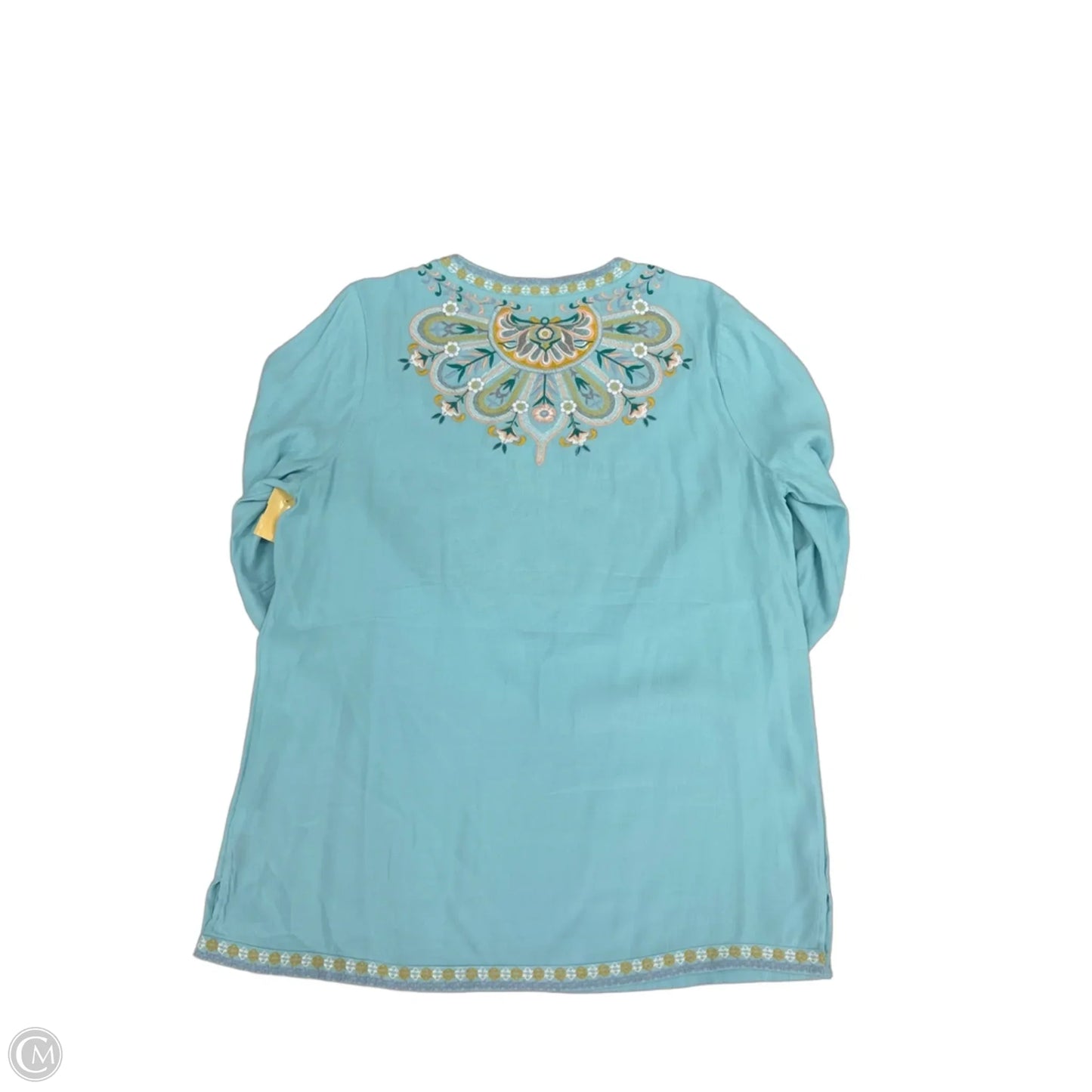Top 3/4 Sleeve By Soft Surroundings In Teal, Size: L
