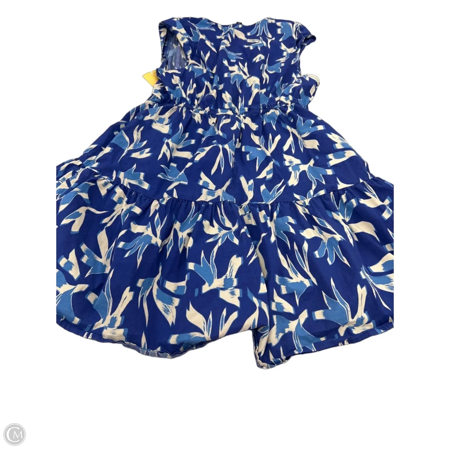 Dress Casual Midi By Scoop In Blue & White, Size: L