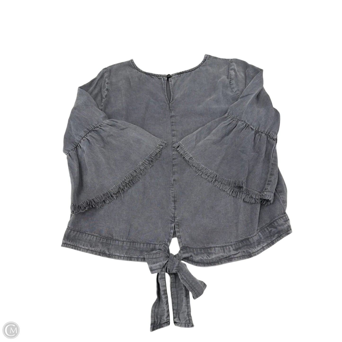 Top Long Sleeve By Cme In Grey, Size: S