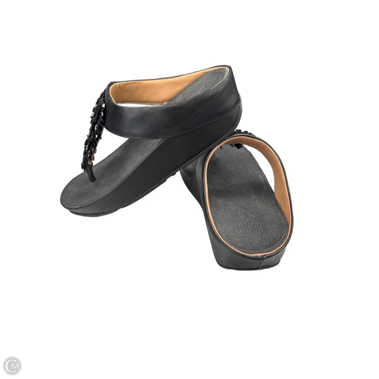Sandals Flip Flops By Fitflop In Black, Size: 7