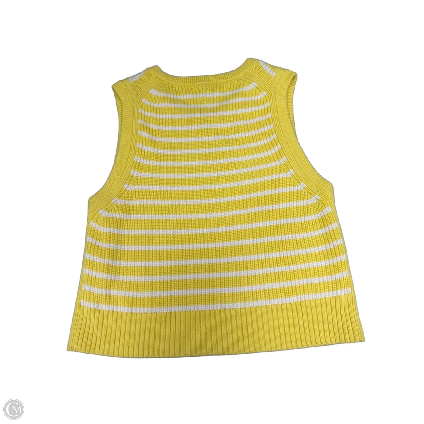 Tank Top By Talbots In White & Yellow, Size: Xl