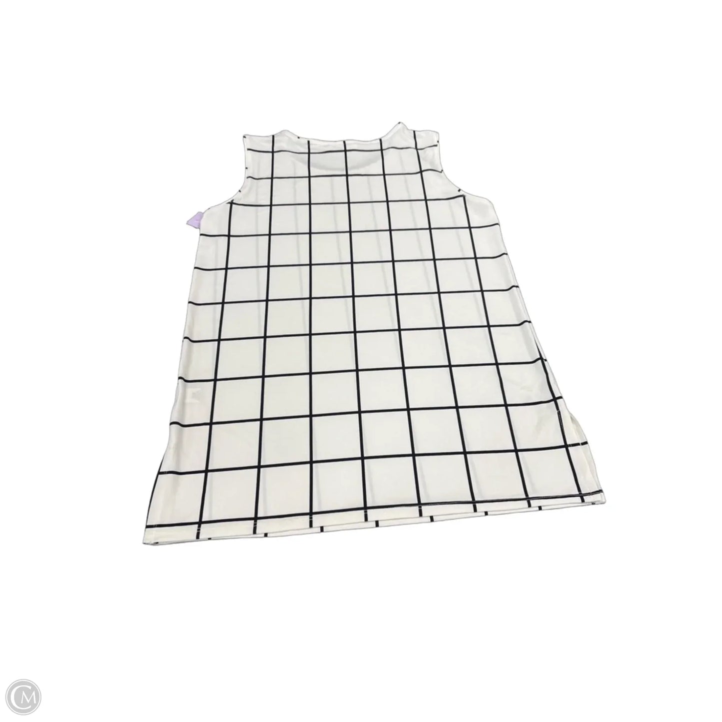 Top Sleeveless By Zenana In Black & White, Size: S