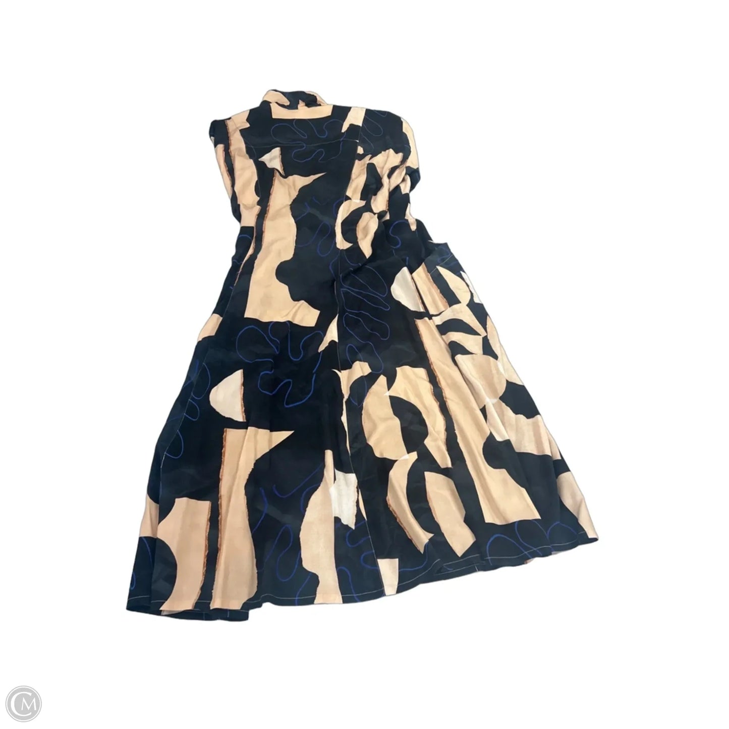 Dress Casual Midi By Cmc In Black & Tan, Size: S