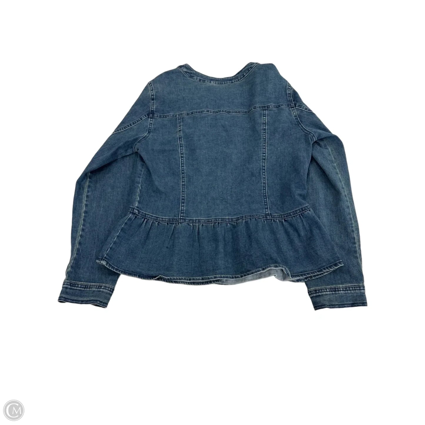 Top Long Sleeve By Allegra K In Blue Denim, Size: S