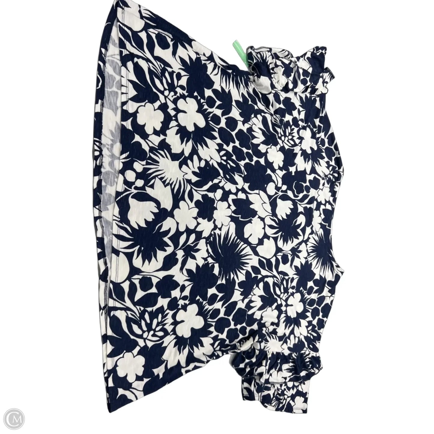 Top Short Sleeve By Westport In Blue & White, Size: 3x