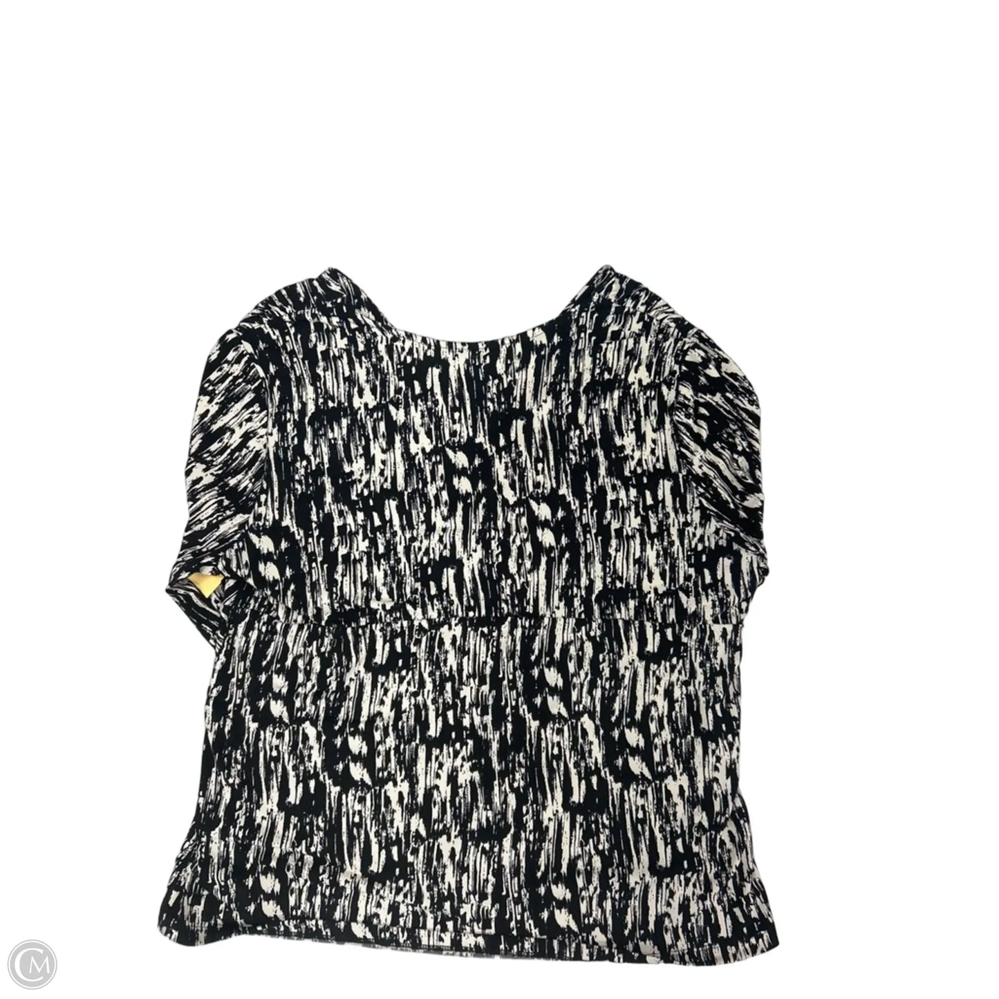 Top Long Sleeve By Daisy Fuentes In Black & Cream, Size: 2x