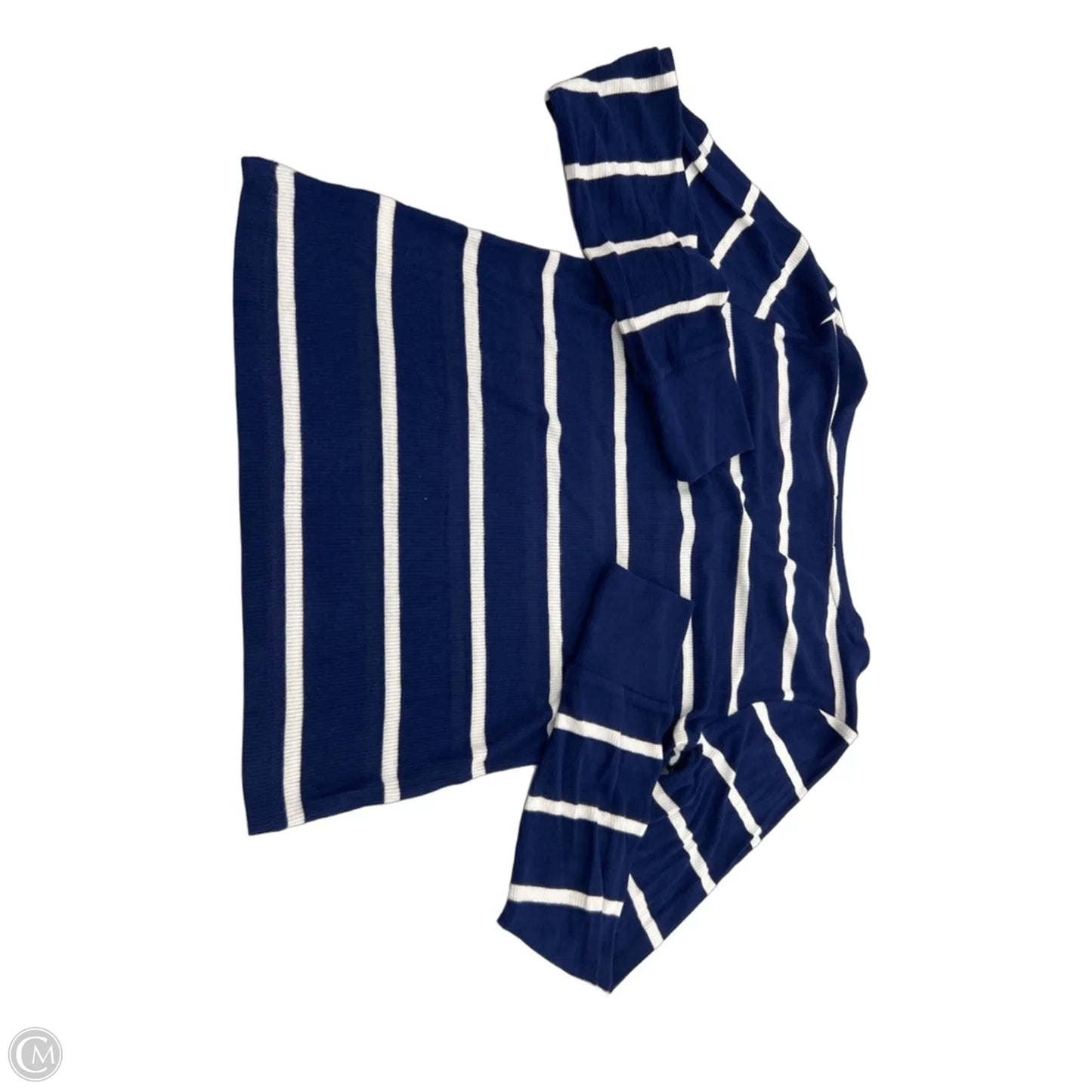 Top Long Sleeve By Z Supply In Blue & White, Size: M