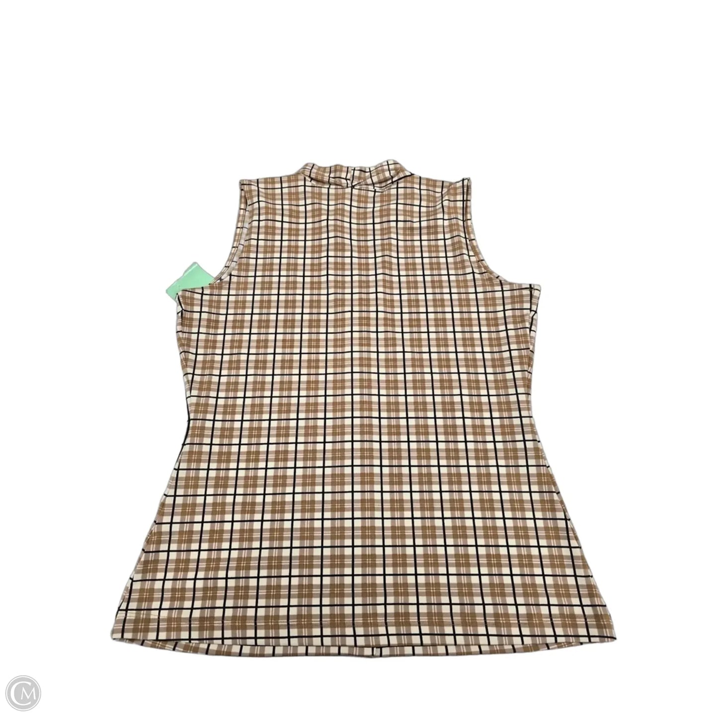 Top Sleeveless By Calvin Klein In Tan, Size: S