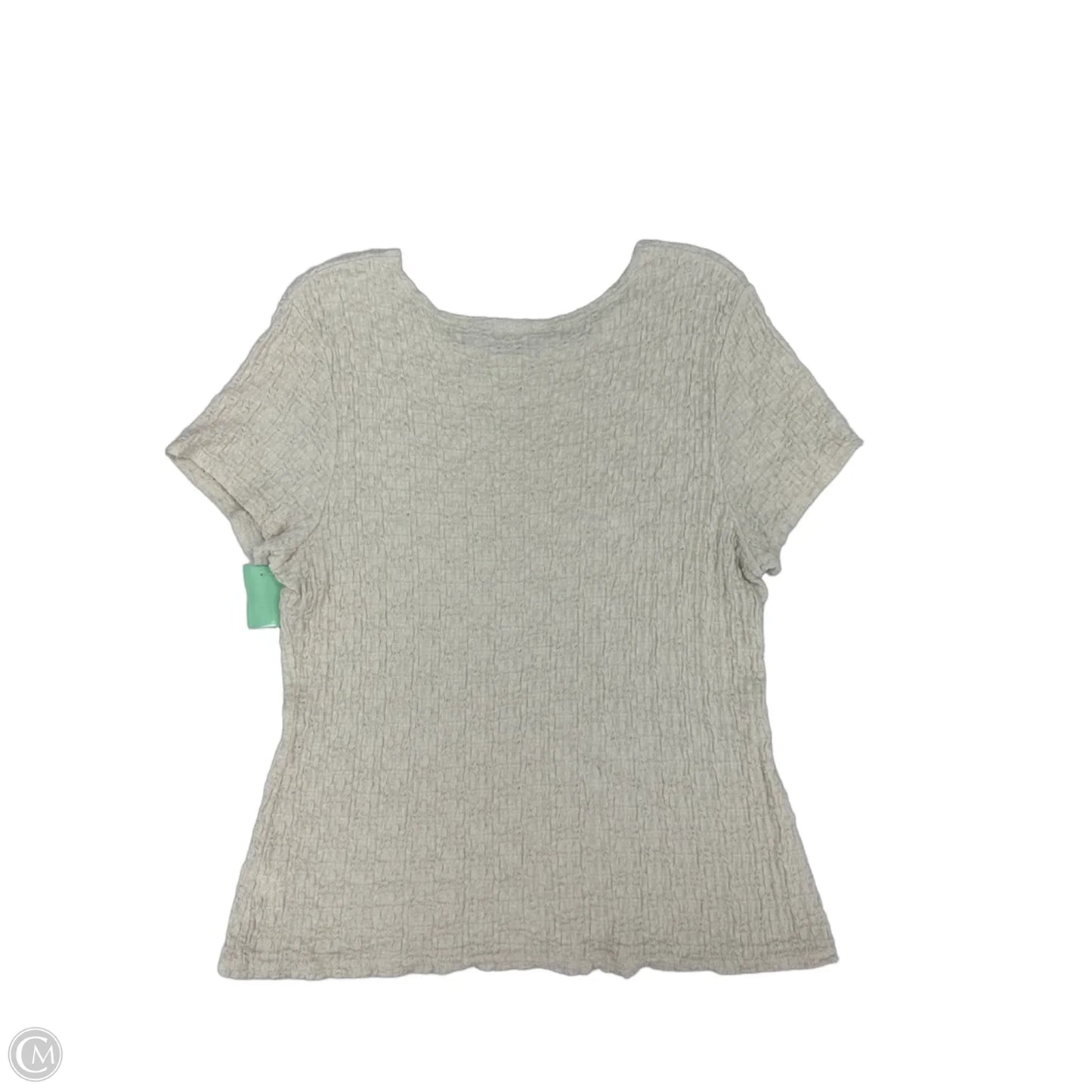 Top Short Sleeve By Croft And Barrow In Cream, Size: L